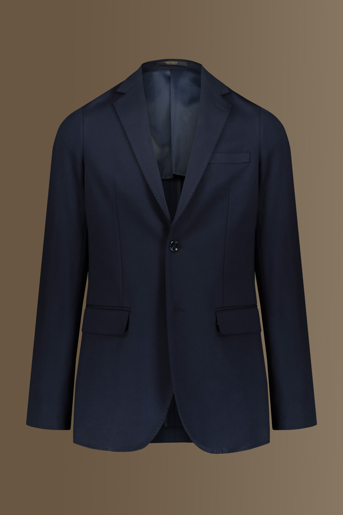 Single-breasted jersey suit with trousers with single pinces image number 5
