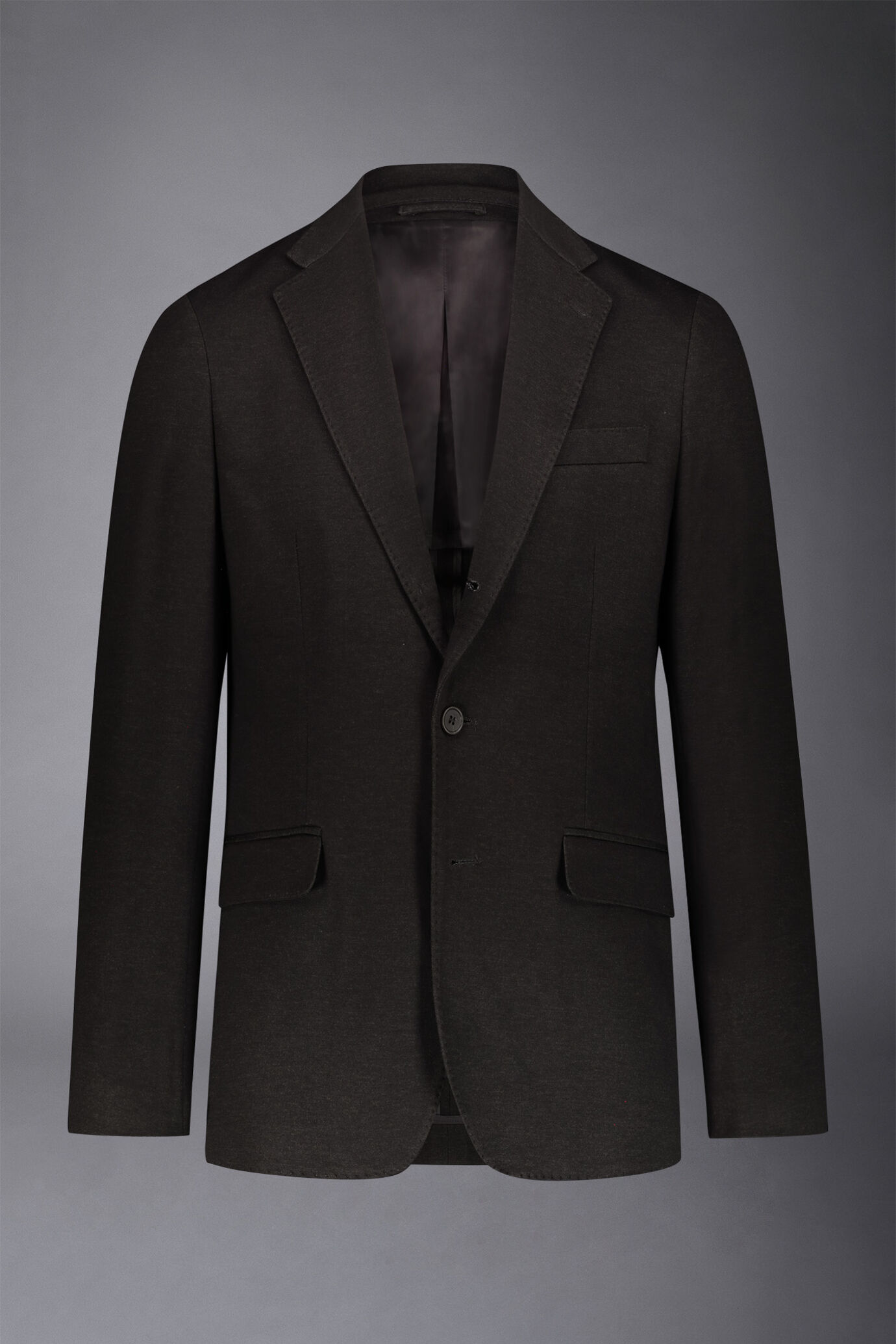 Giacca monopetto genderless in jersey stampato regular fit image number 5