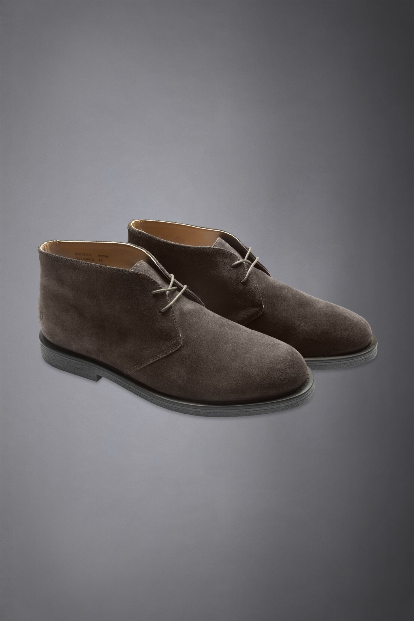 100% suede leather desert boots with rubber sole image number 0
