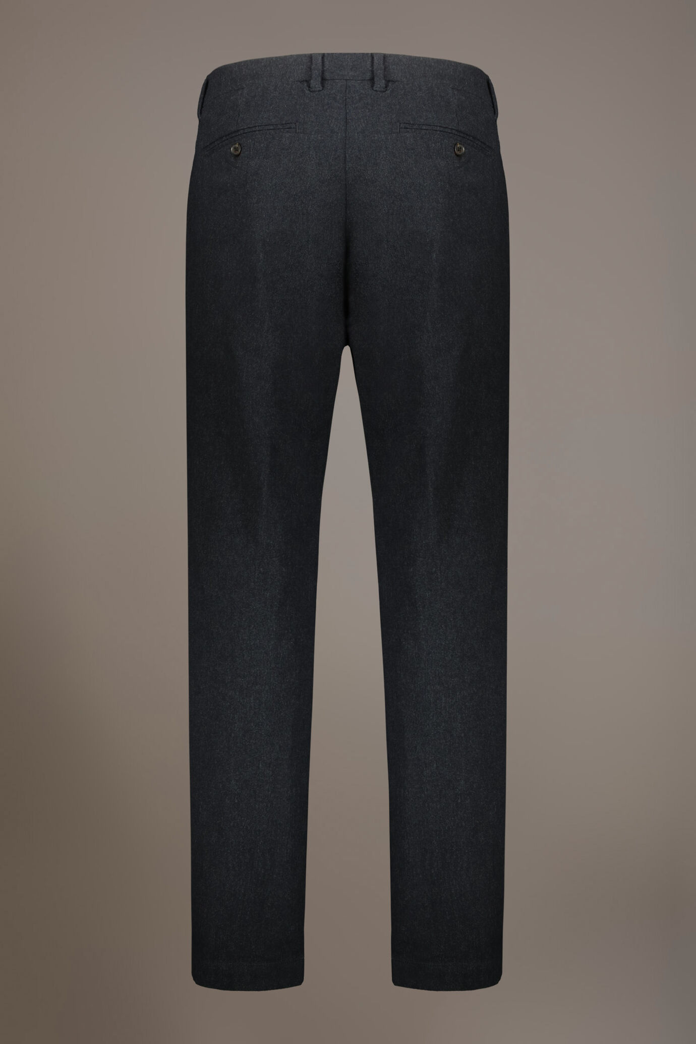 Regular fit chino trousers in twill yarn-dyed melange fabric image number 6