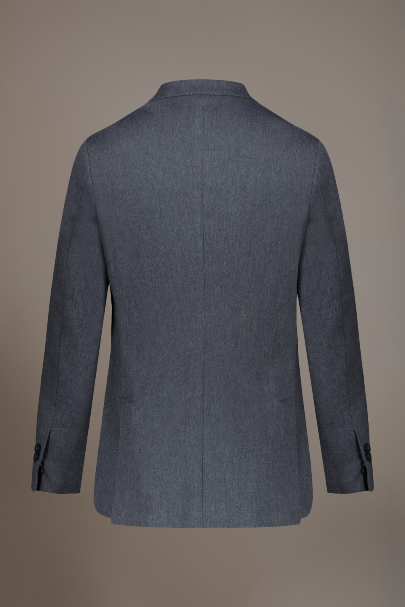 Single-breasted cotton stretch solid color fabric suit image number 6