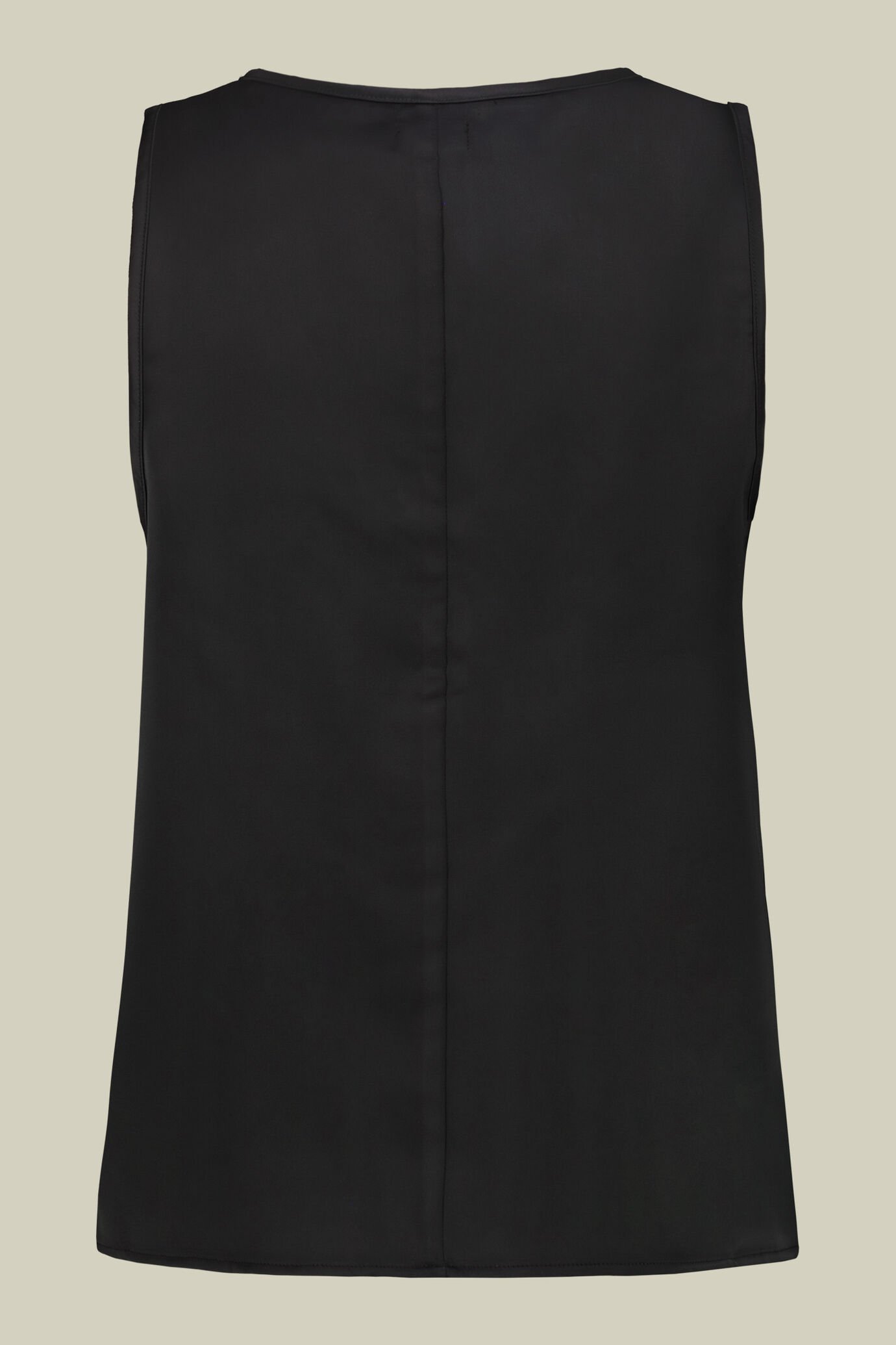 Top smanicato donna scollo a v in raso