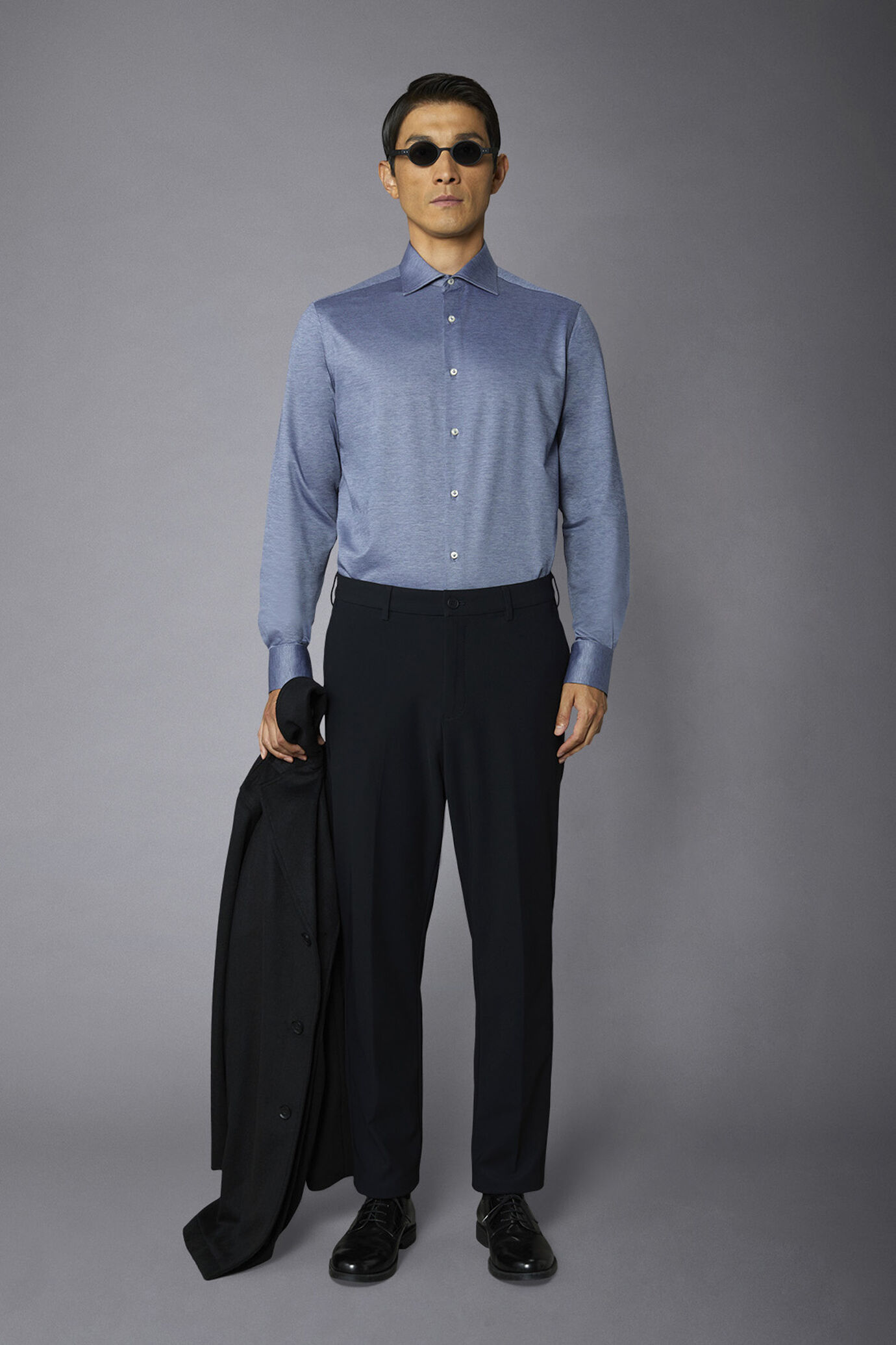 Stretch nylon comfort fit chino trousers