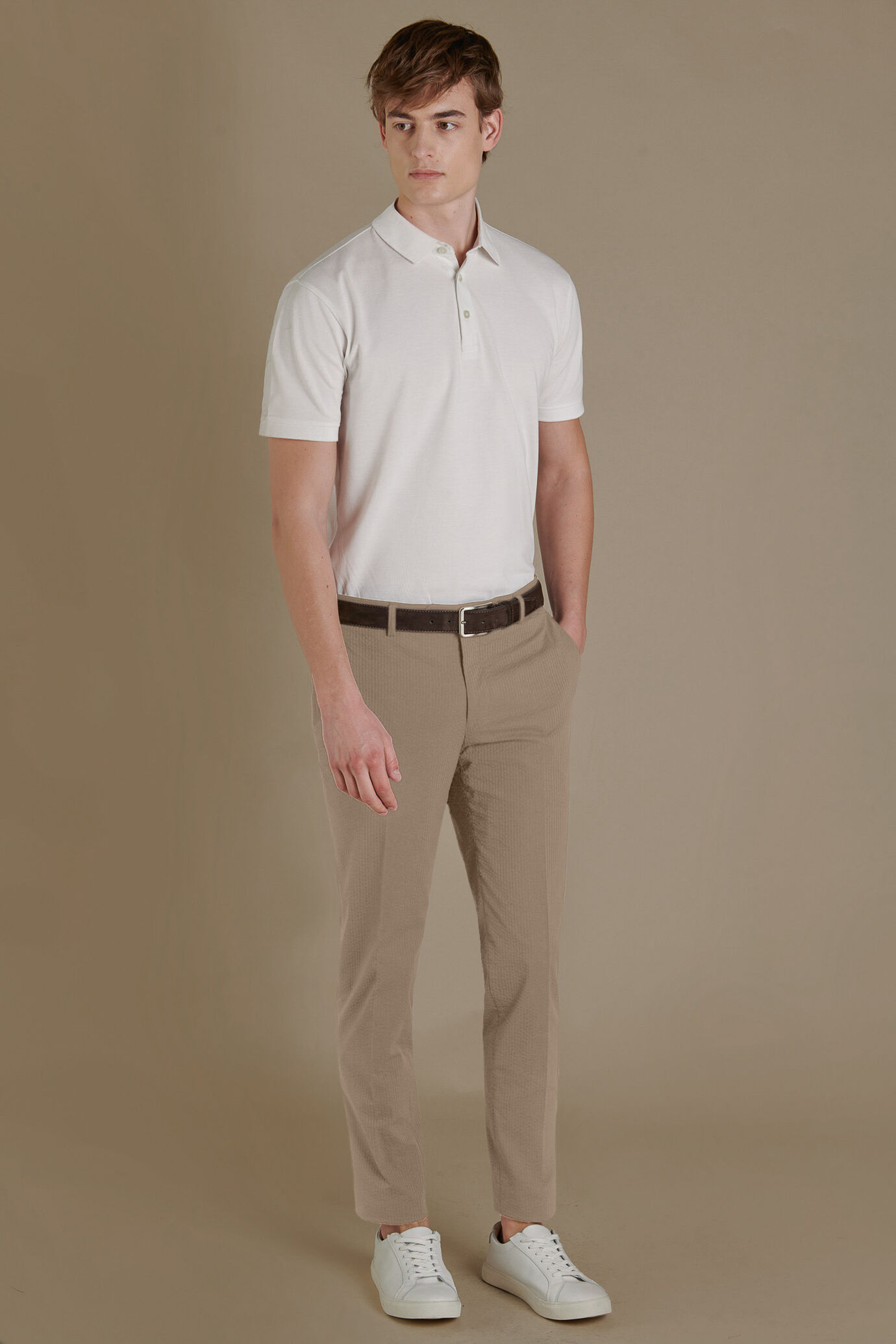 Pantalone classico con risvolto image number 0