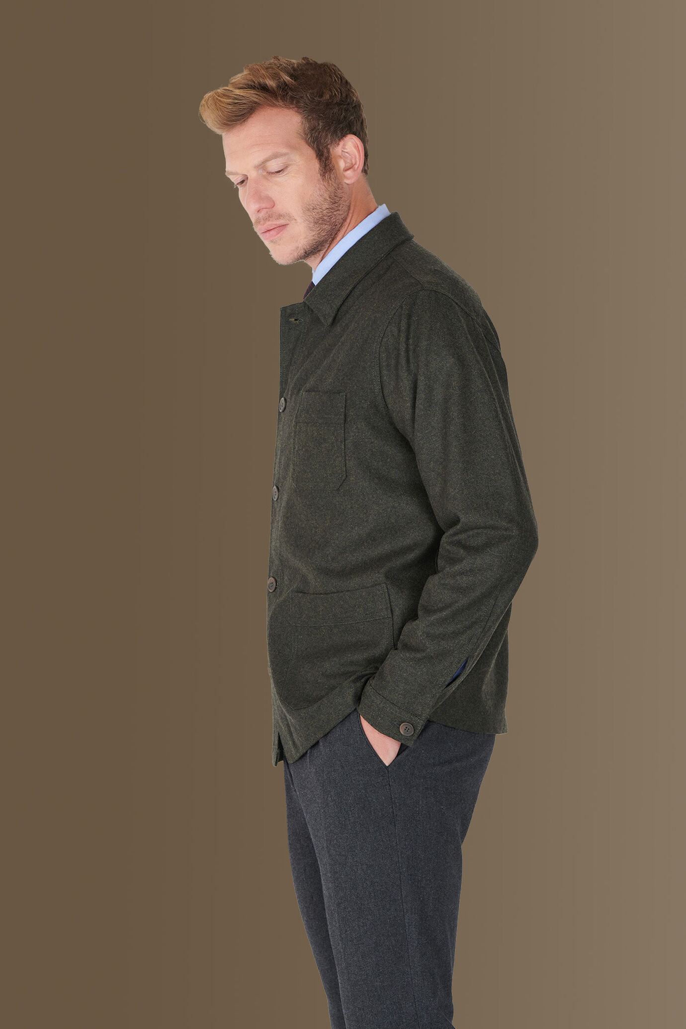 Giacca tessuto occhio di pernice misto lana made in italy image number 2