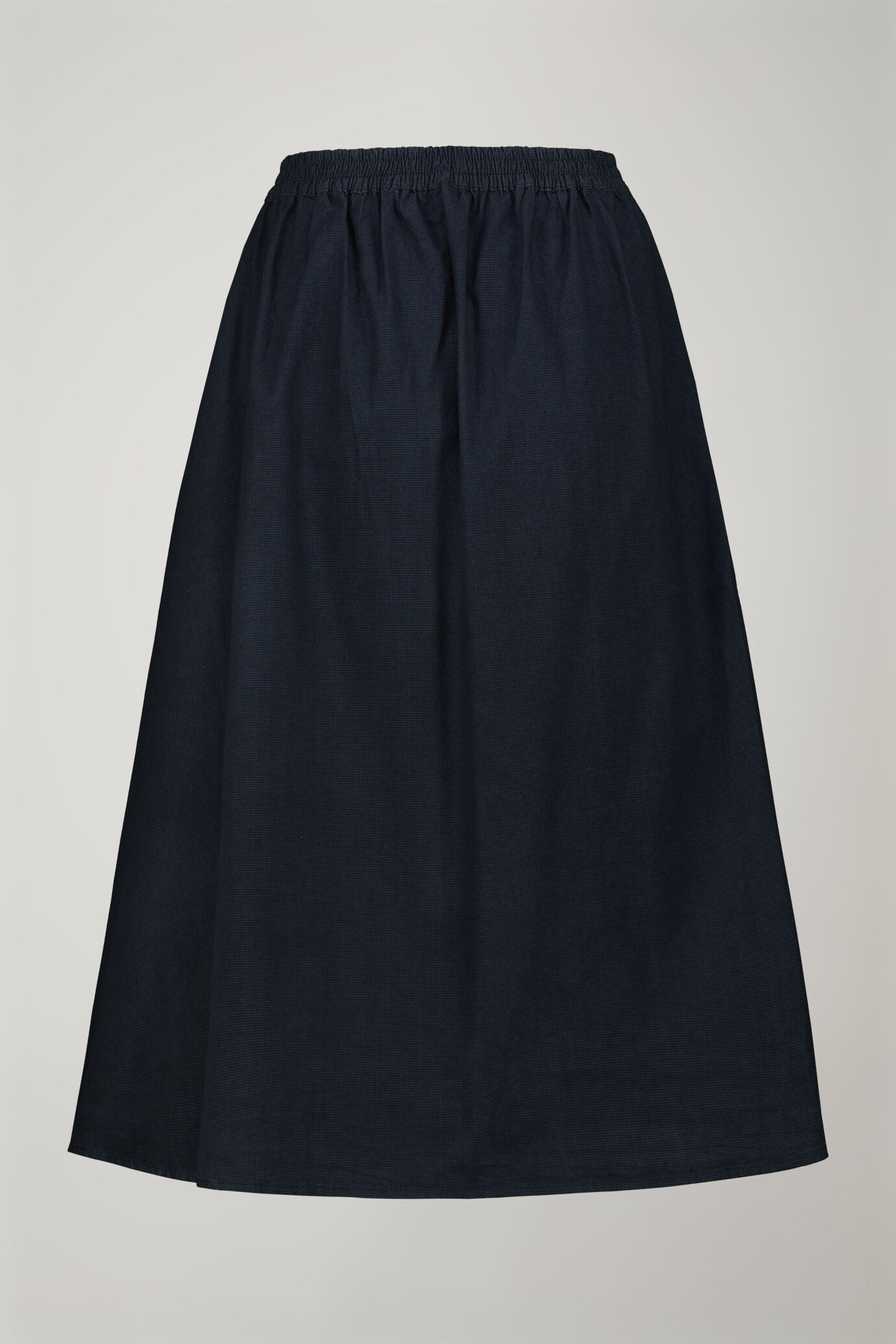 Women’s flared skirt 100% cotton elastic waist microcheck regular fit image number 5