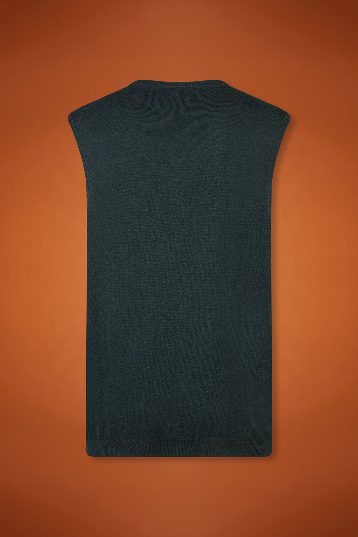 Gilet uomo girocollo lana e cotone regular fit image number 5