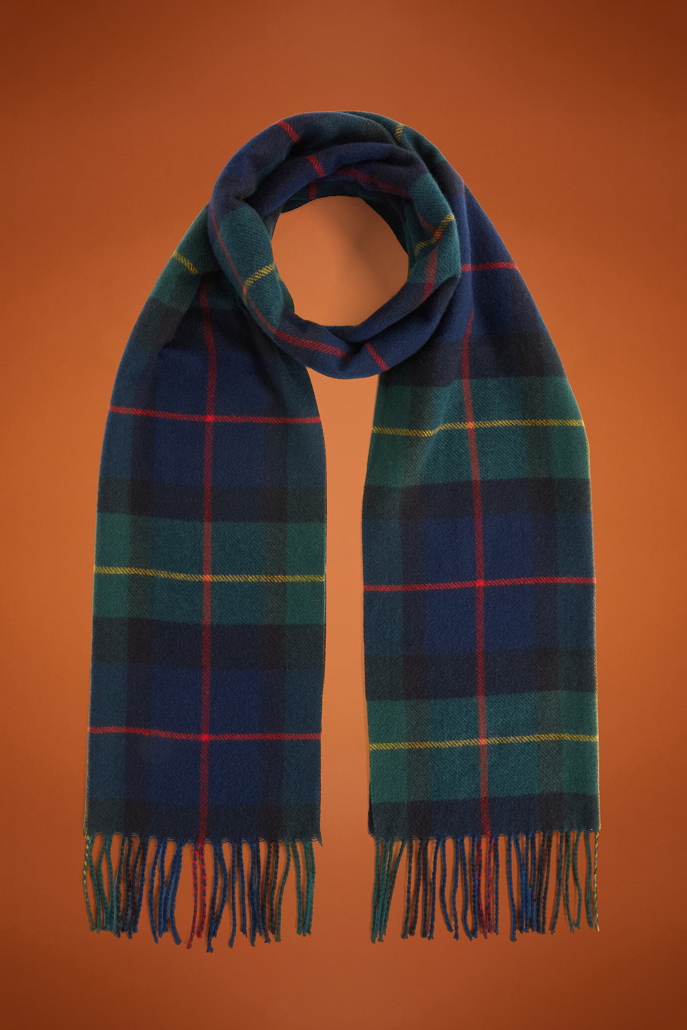 Scarf Echarpe Plaid Homme Écharpe à Carreaux En Laine Gant Red