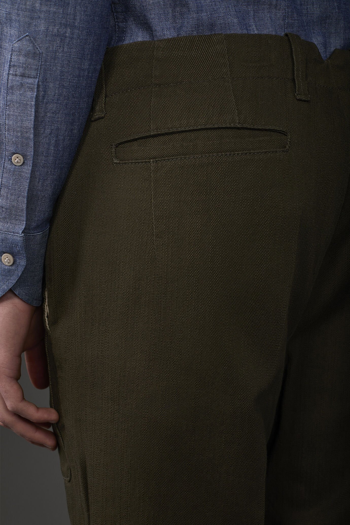 Pantalone uomo work in tela diagonale regular fit image number 3