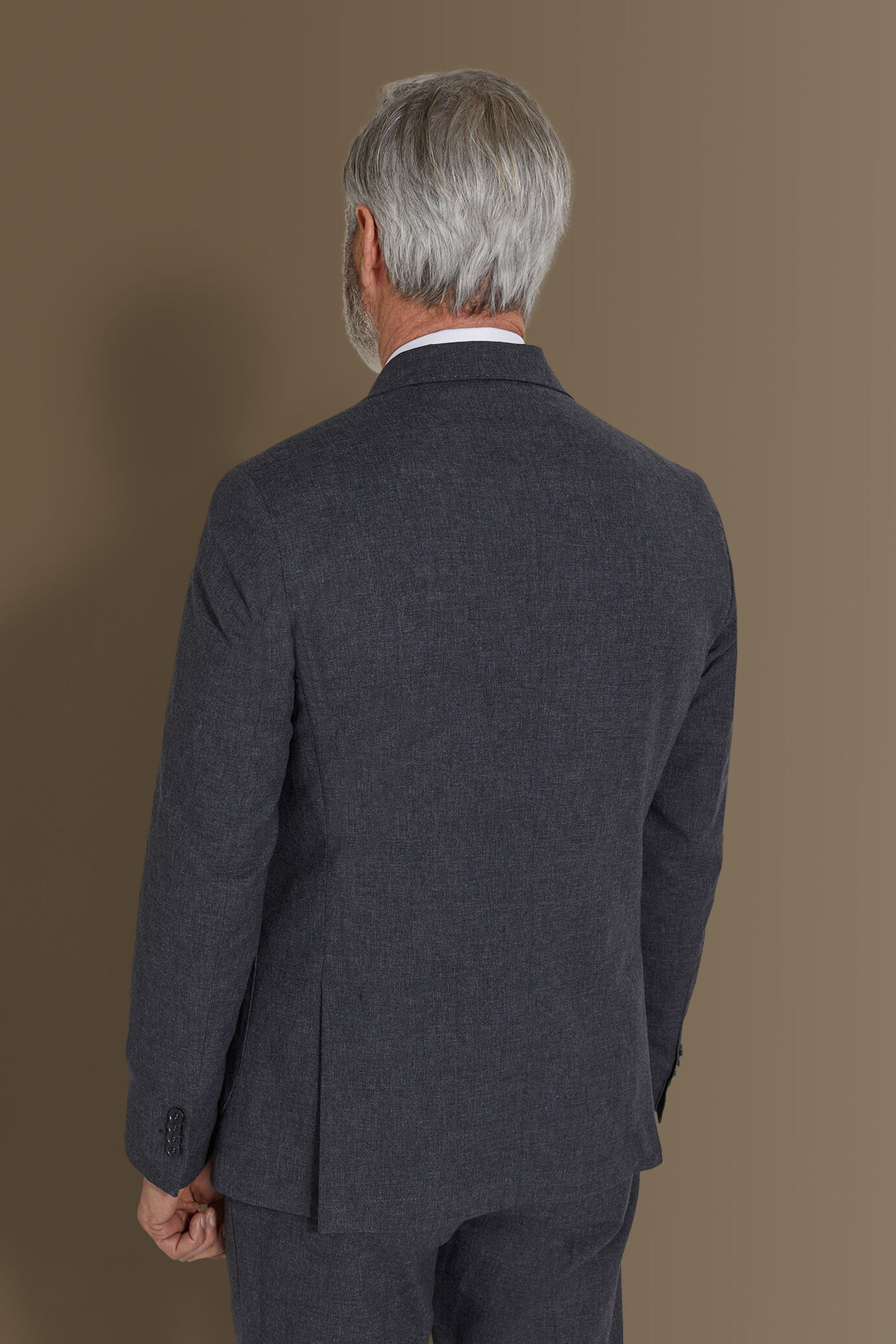 Abito uomo monopetto con pantalone senza pinces 100% lino made in Italy image number 3