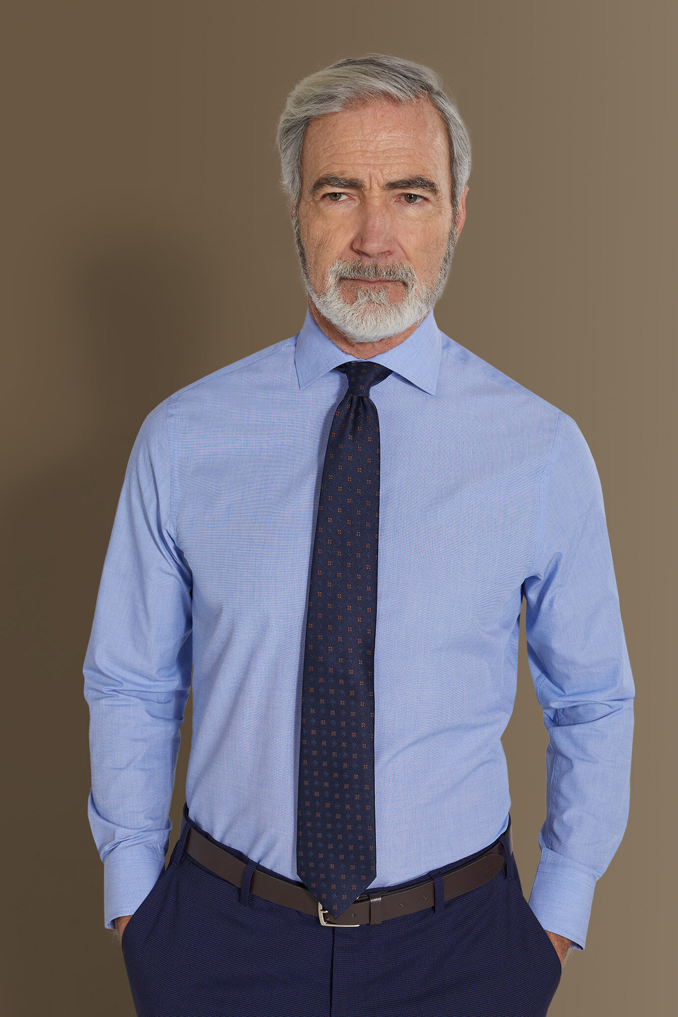 Camicia classica uomo collo francese filafil image number 0