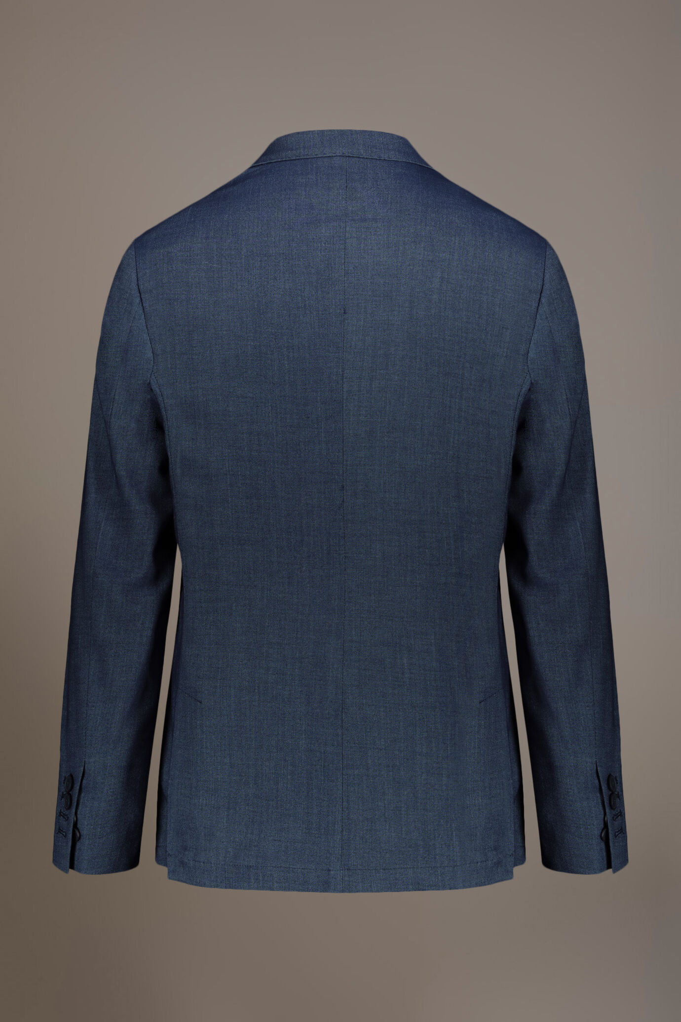Einreihiger Anzug in normaler Passform aus Stoff mit Denim-Effekt image number 5
