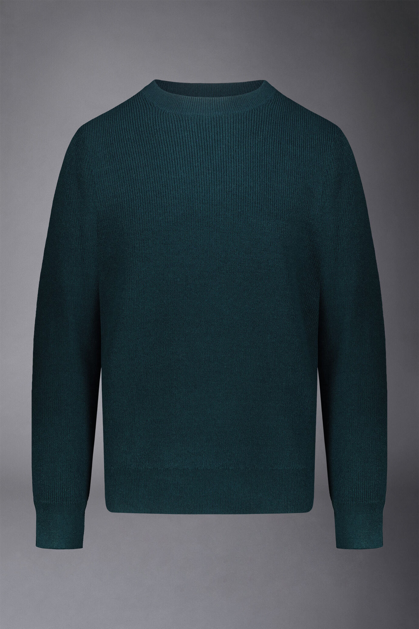 Pull &agrave; col ras du cou avec tricot en c&ocirc;tes anglaises, coupe r&eacute;guli&egrave;re image number 4