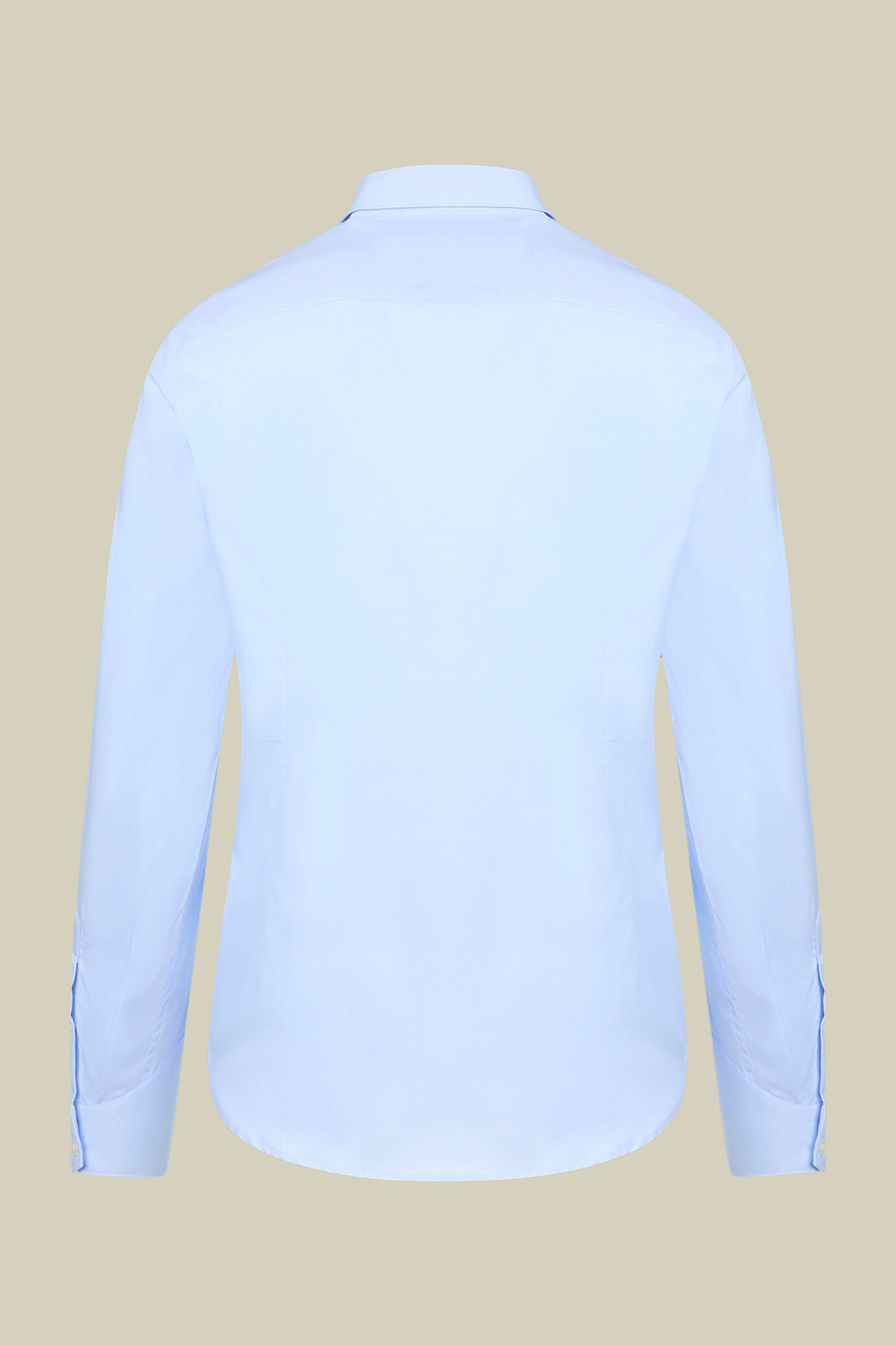 Men's regular fit classic shirt in plain 100% cotton twill fabric with a classic collar