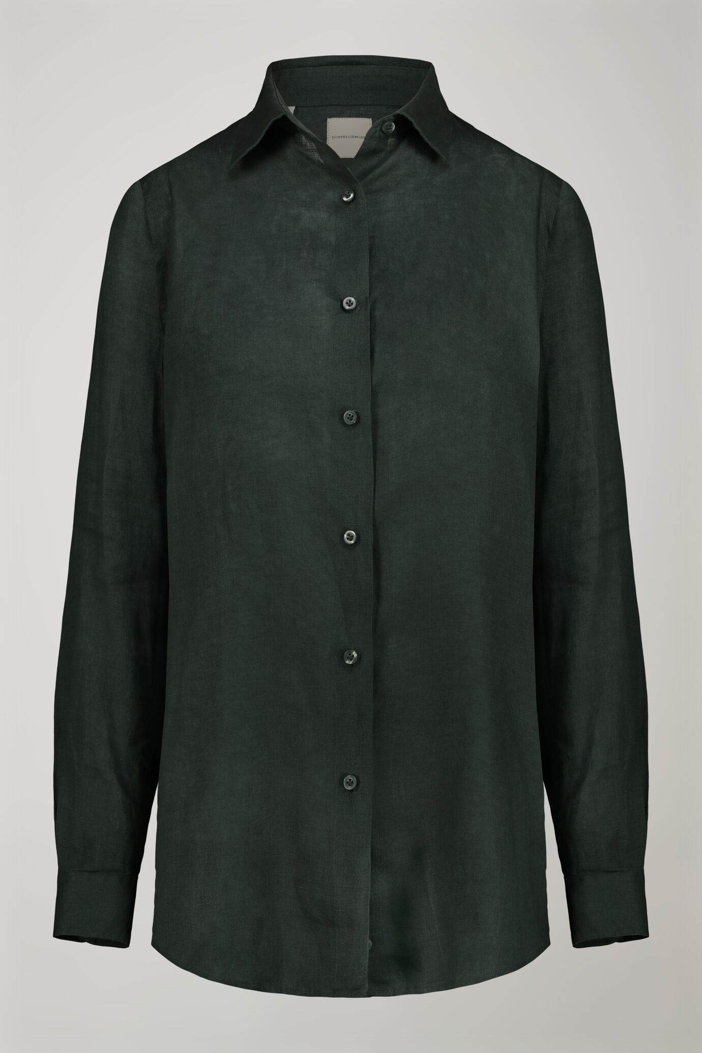 Camicia donna con collo classico 100% lino image number 5