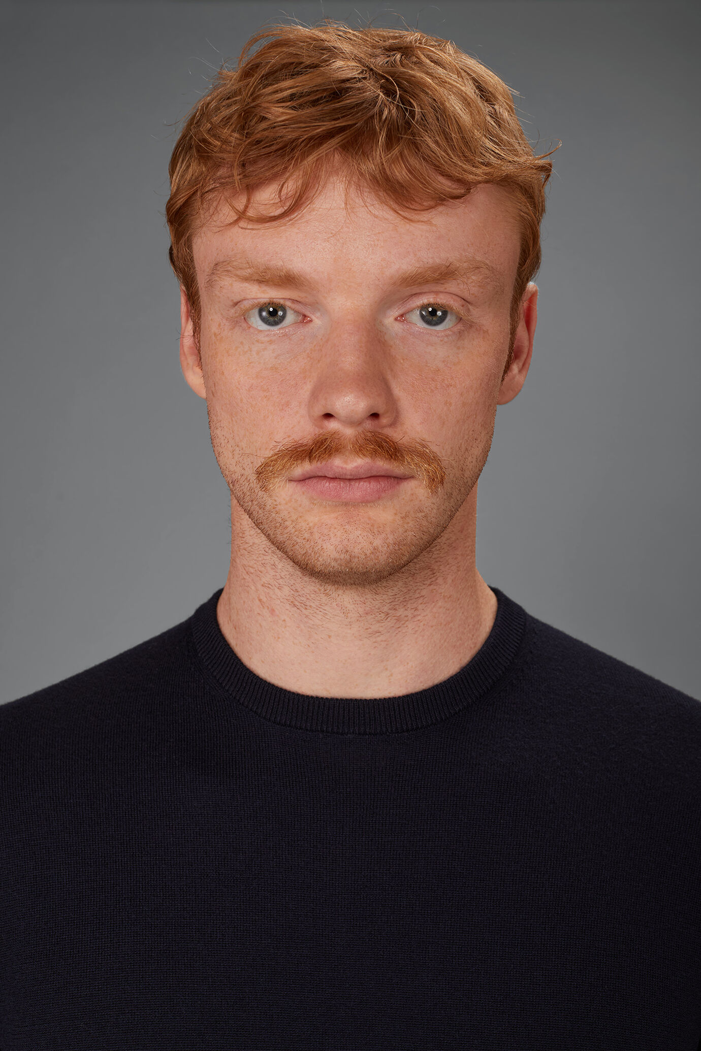 Herren-Rundhalspullover aus 100 % extrafeine Merinowolle in normaler Passform image number 2