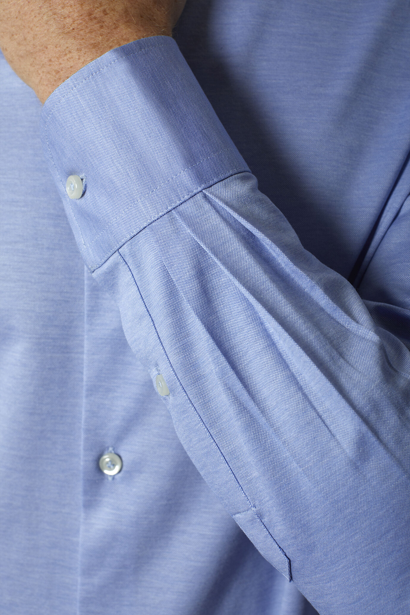Klassisches geschlechtsloses Jersey-Shirt Französischer Kragen Bequeme Passform Bedruckter Melange-Stoff image number 3