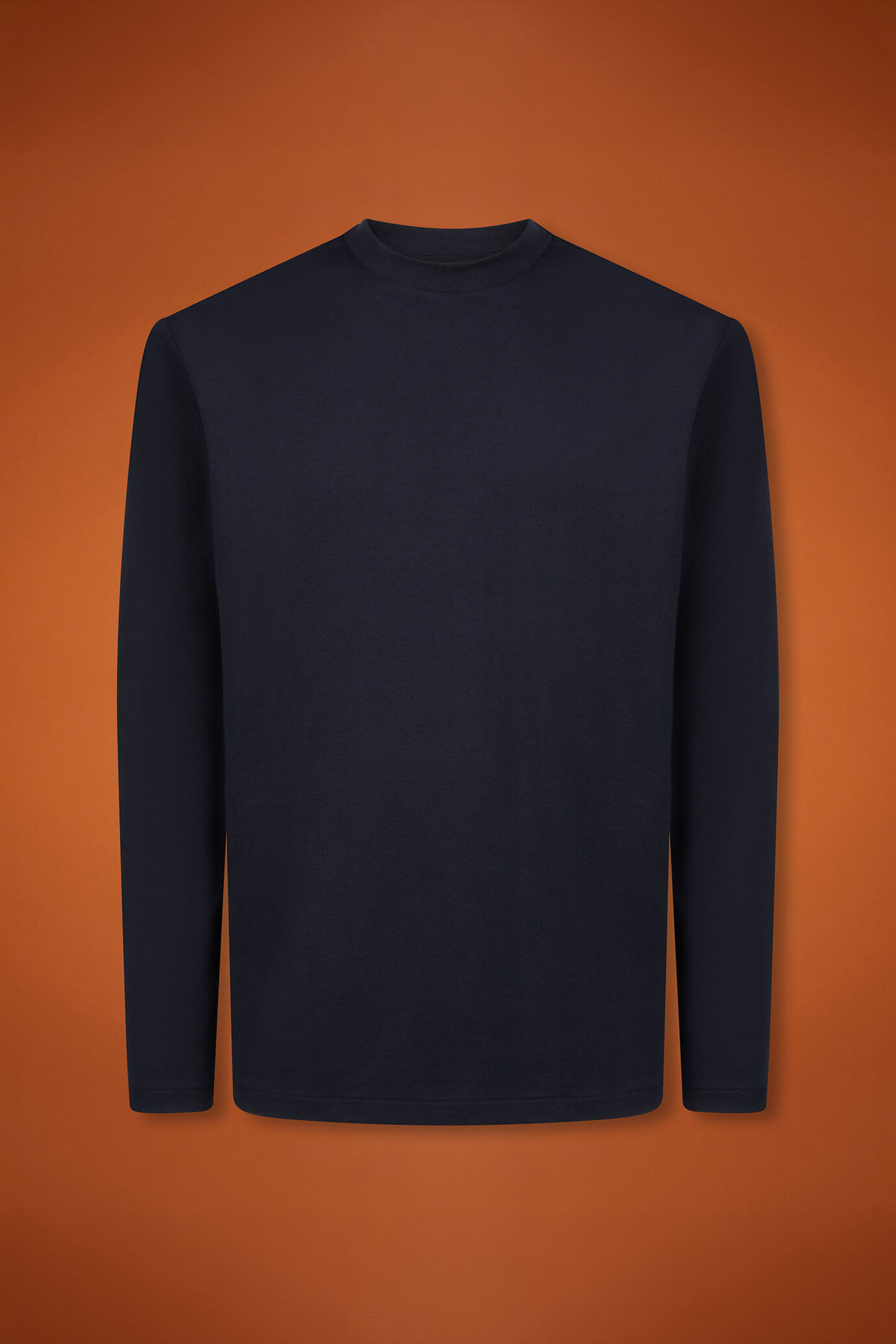 Herren-T-Shirt mit Rundhalsausschnitt und langen Ärmeln aus 100 % Baumwolle in normaler Passform image number 5