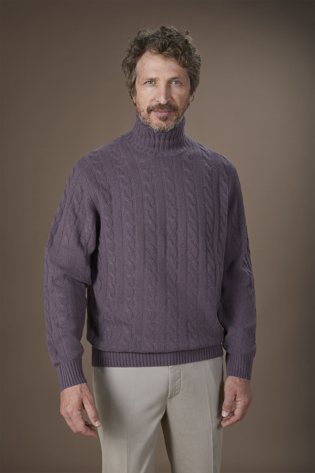 Doppelganger - Maglia uomo collo alto lambswool regular fit