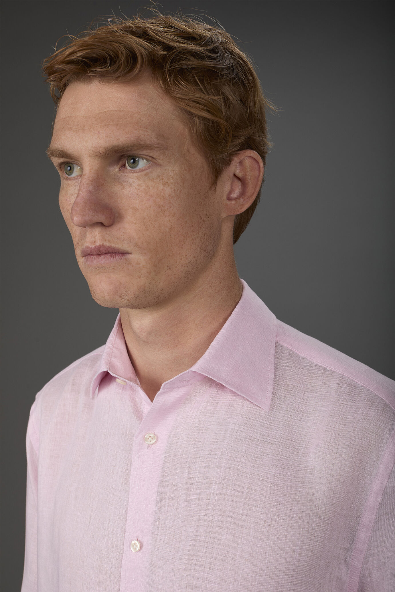 Camicia uomo casual collo classico 100% lino image number 2