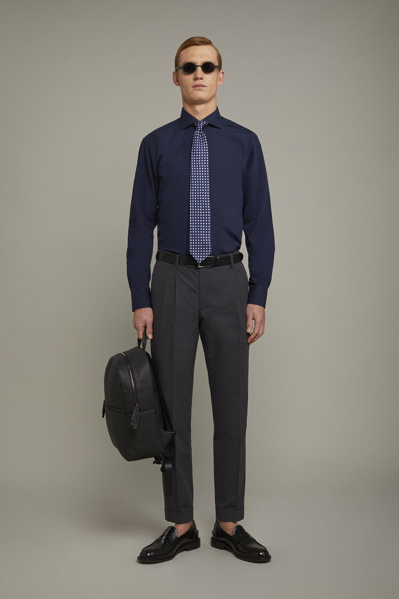 Camicia classica collo francese uomo tinta unita