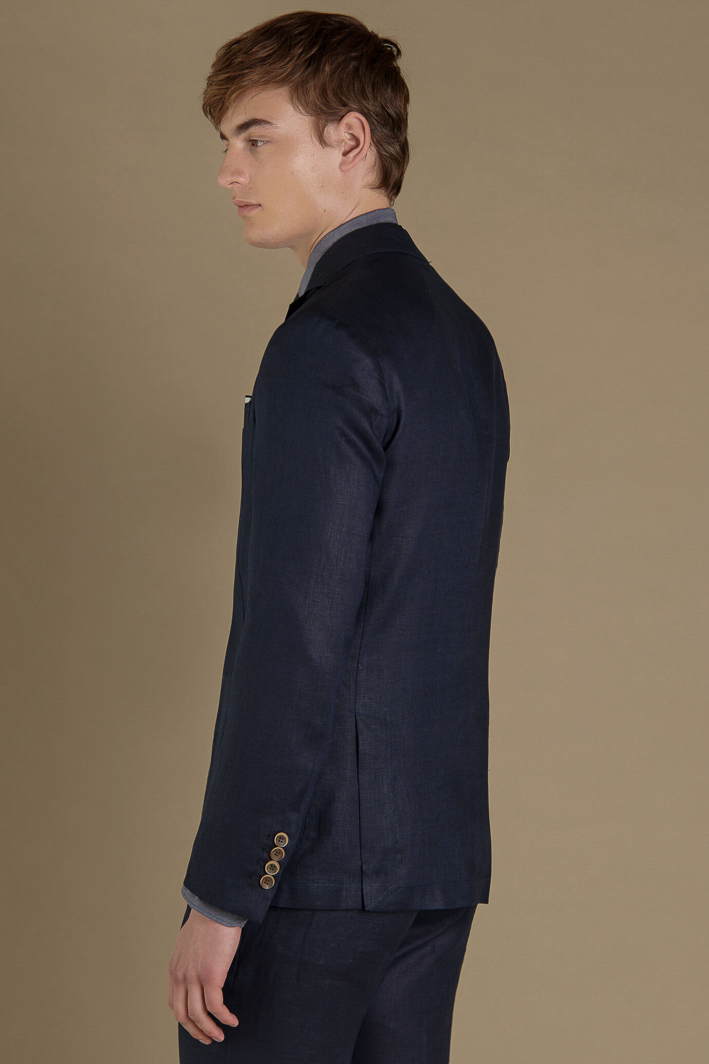 Single breasted jacket  100% linen  mady in italy image number 2