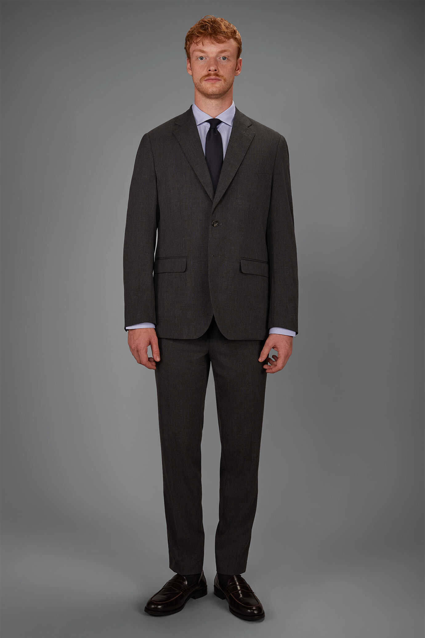 Costume homme crois&eacute; simple en motif Prince de Galles coupe classique image number 1