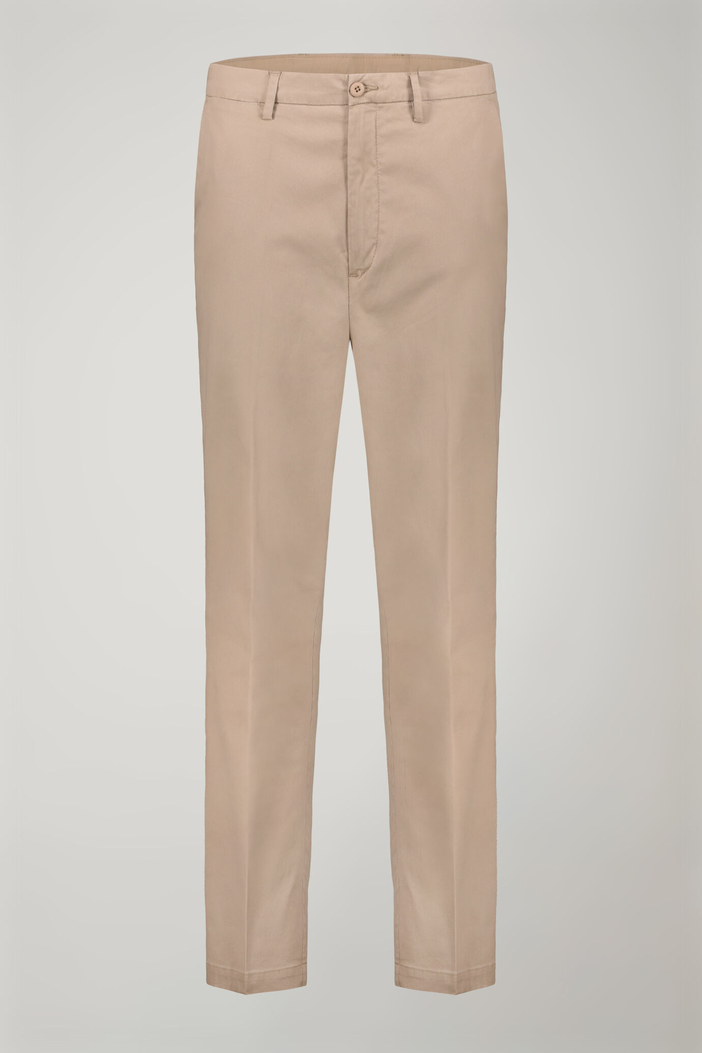 Pantalone uomo classico tessuto in cotone bacchettato tinto in capo regular fit image number 4