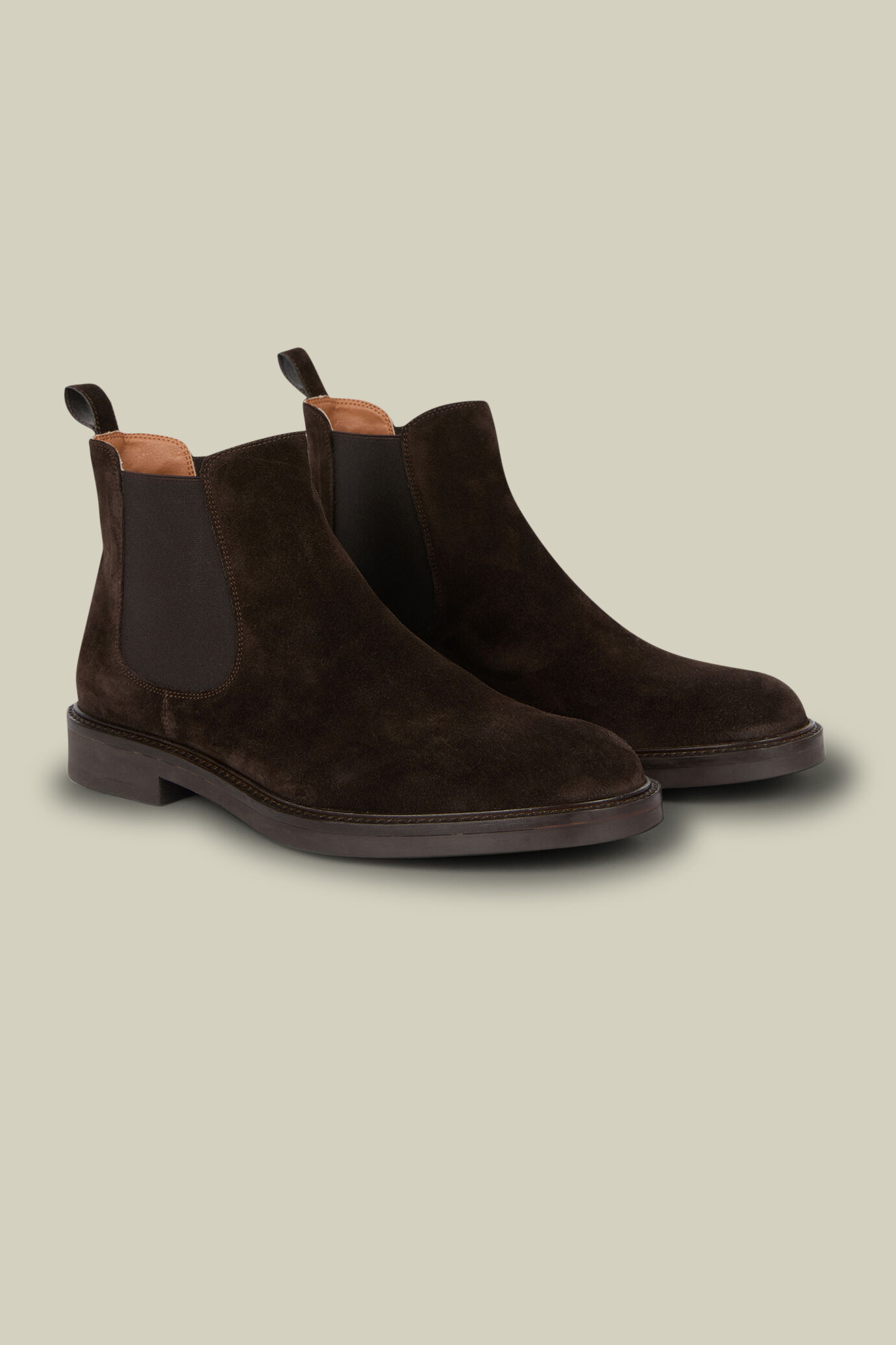 Bottines chelsea pour homme, 100% daim v&eacute;ritable avec semelle en caoutchouc