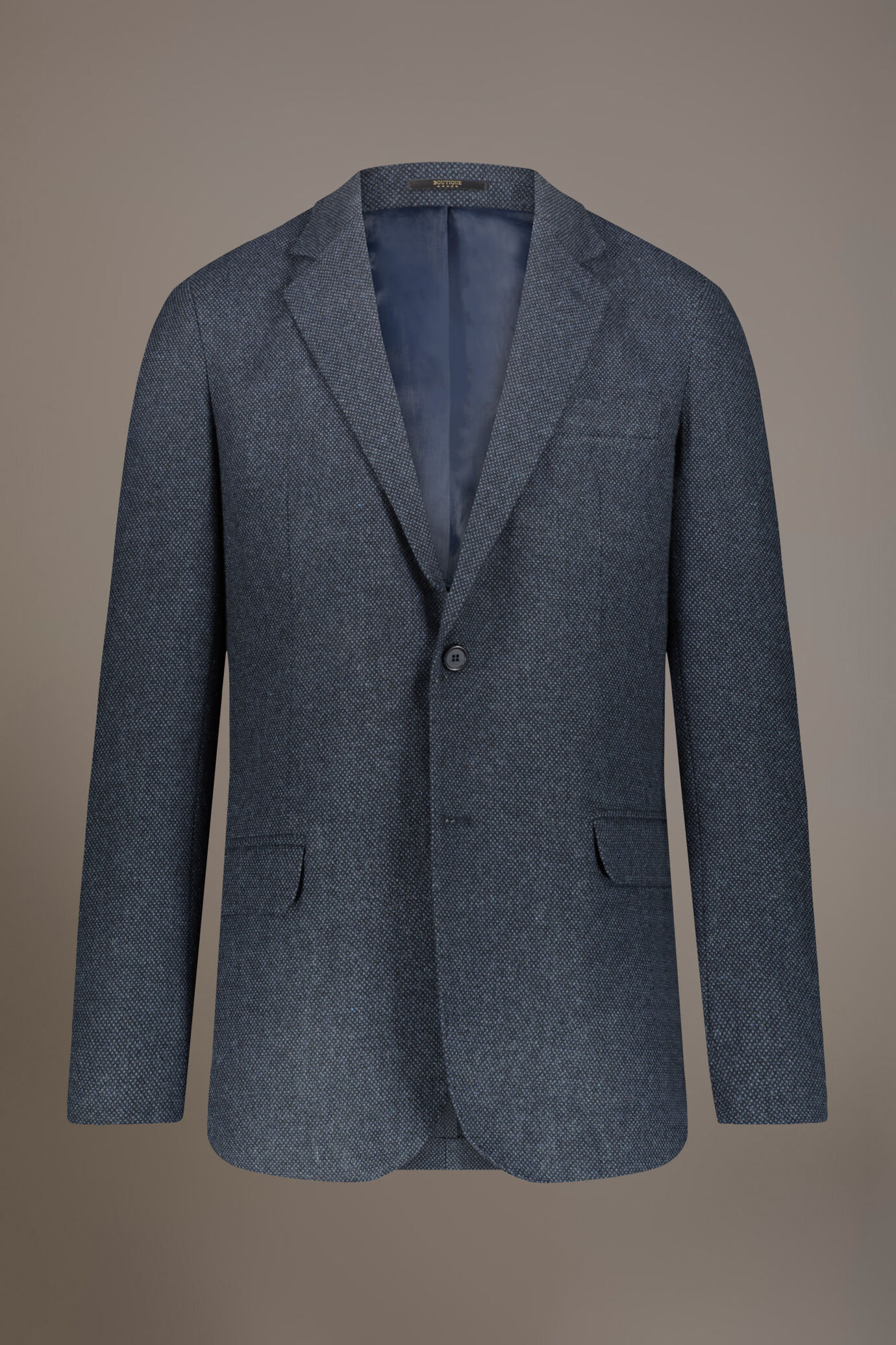 Giacca monopetto con tasche a pattina misto lana made in Italy image number 5