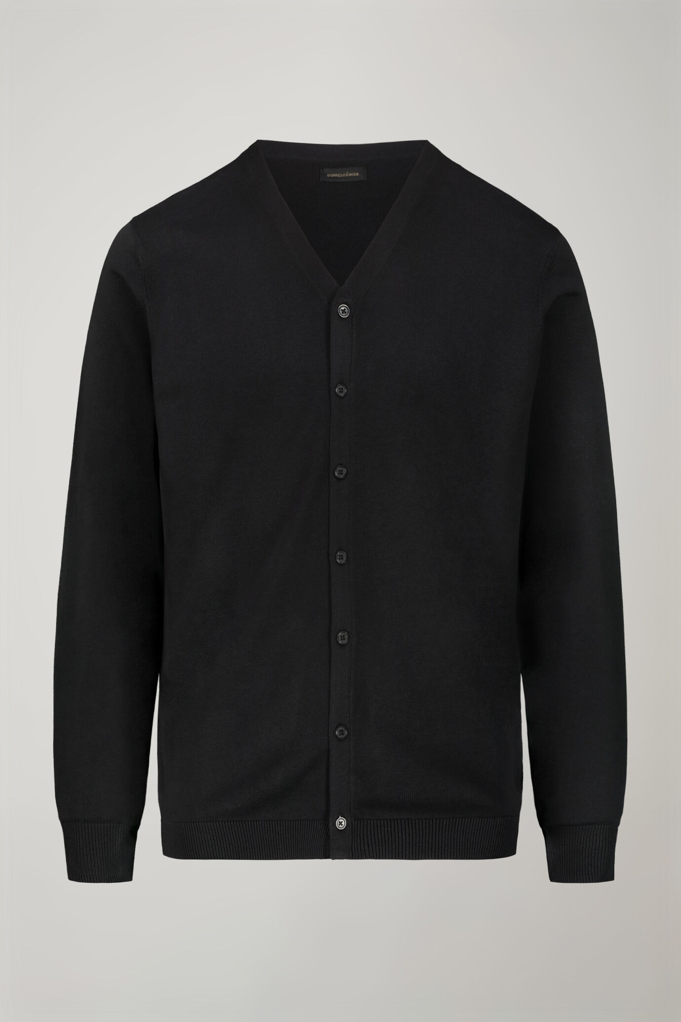 Men's sweater V collar 100% cotton regular fit image number 4