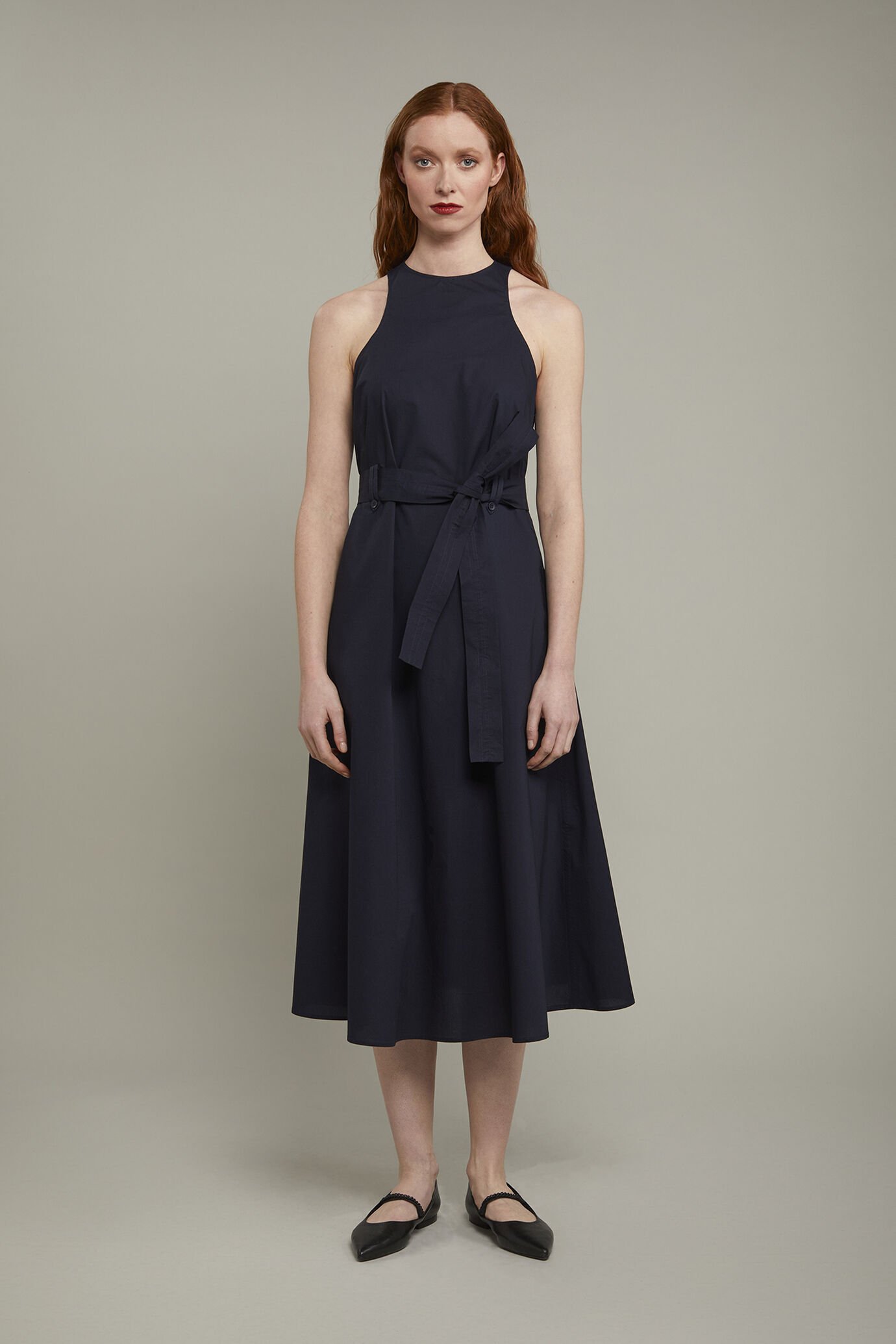 Women’s midi dress with belt regular fit image number 2