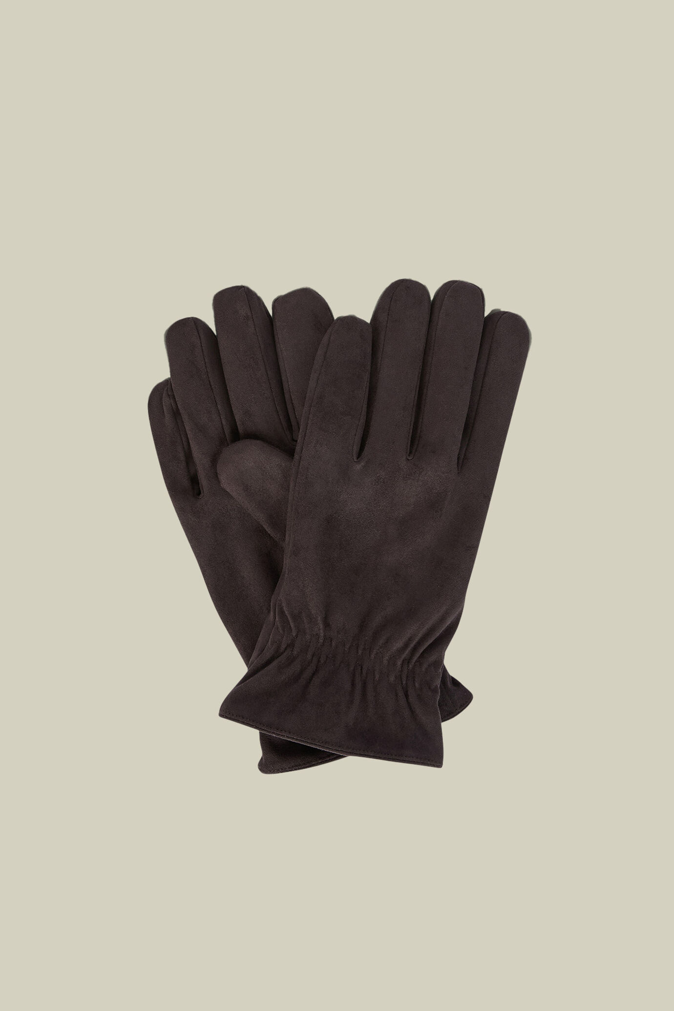 Men's suede effect gloves