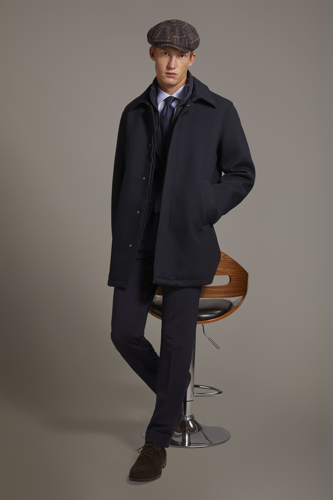 Cappotto imbottito tessuto twill image number 0