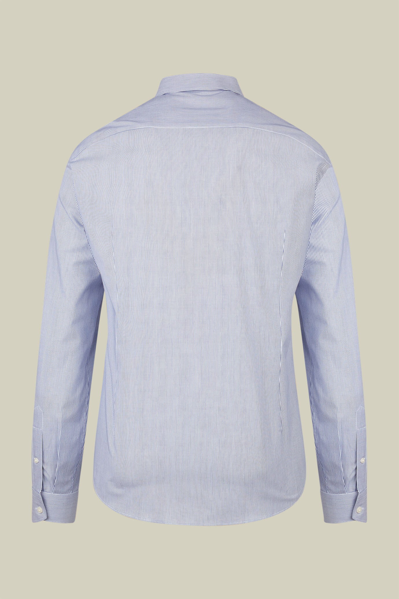 Camicia classica uomo con collo classico e tessuto tinto filo a righe regular fit