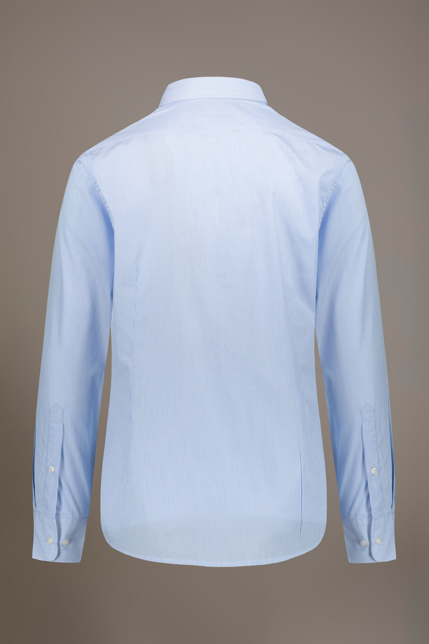 Camicia classica collo francese comfort fit tessuto tinto filo rigato image number 4