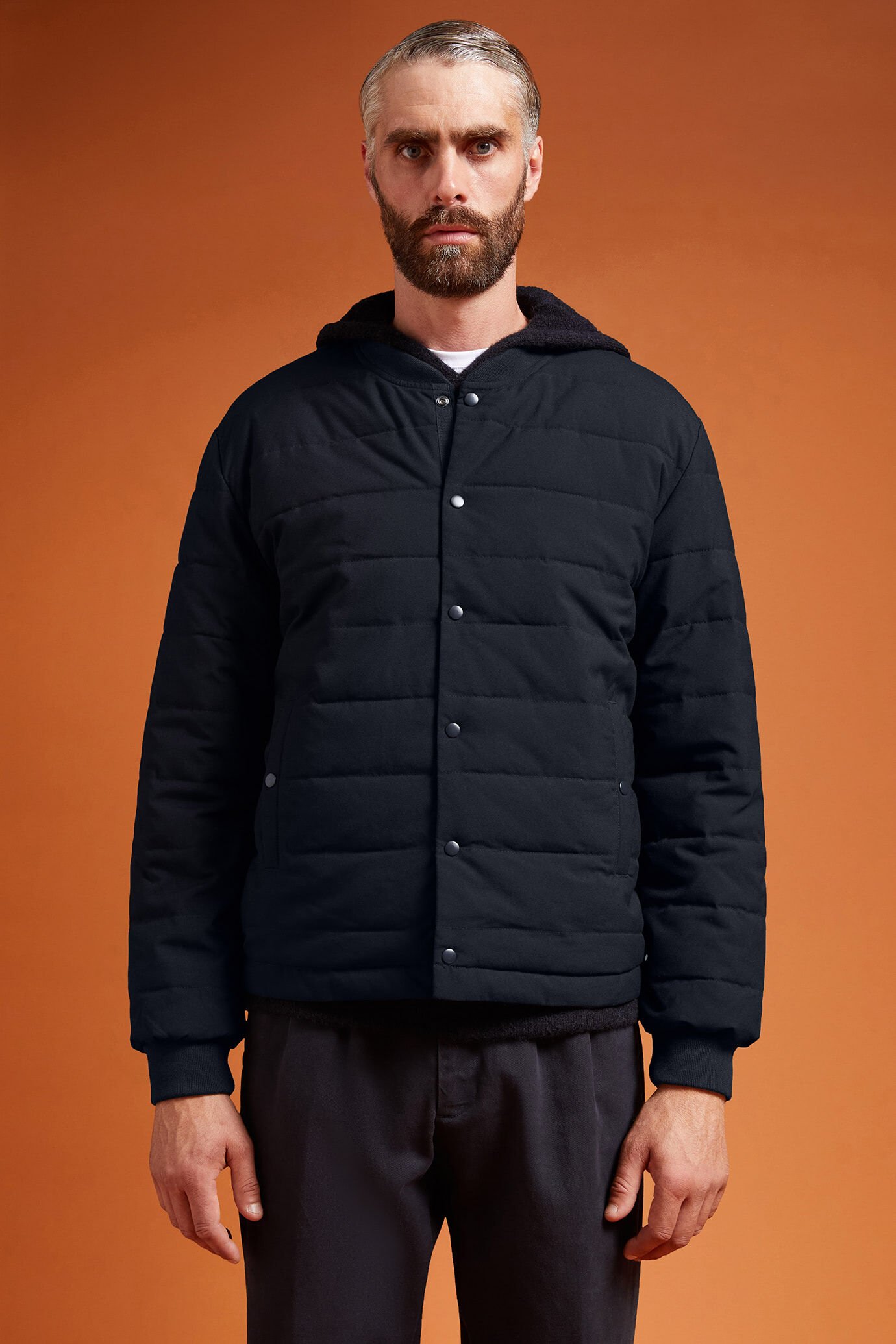 Men's Reversible Padded Down Jacket in a comfort fit image number 0