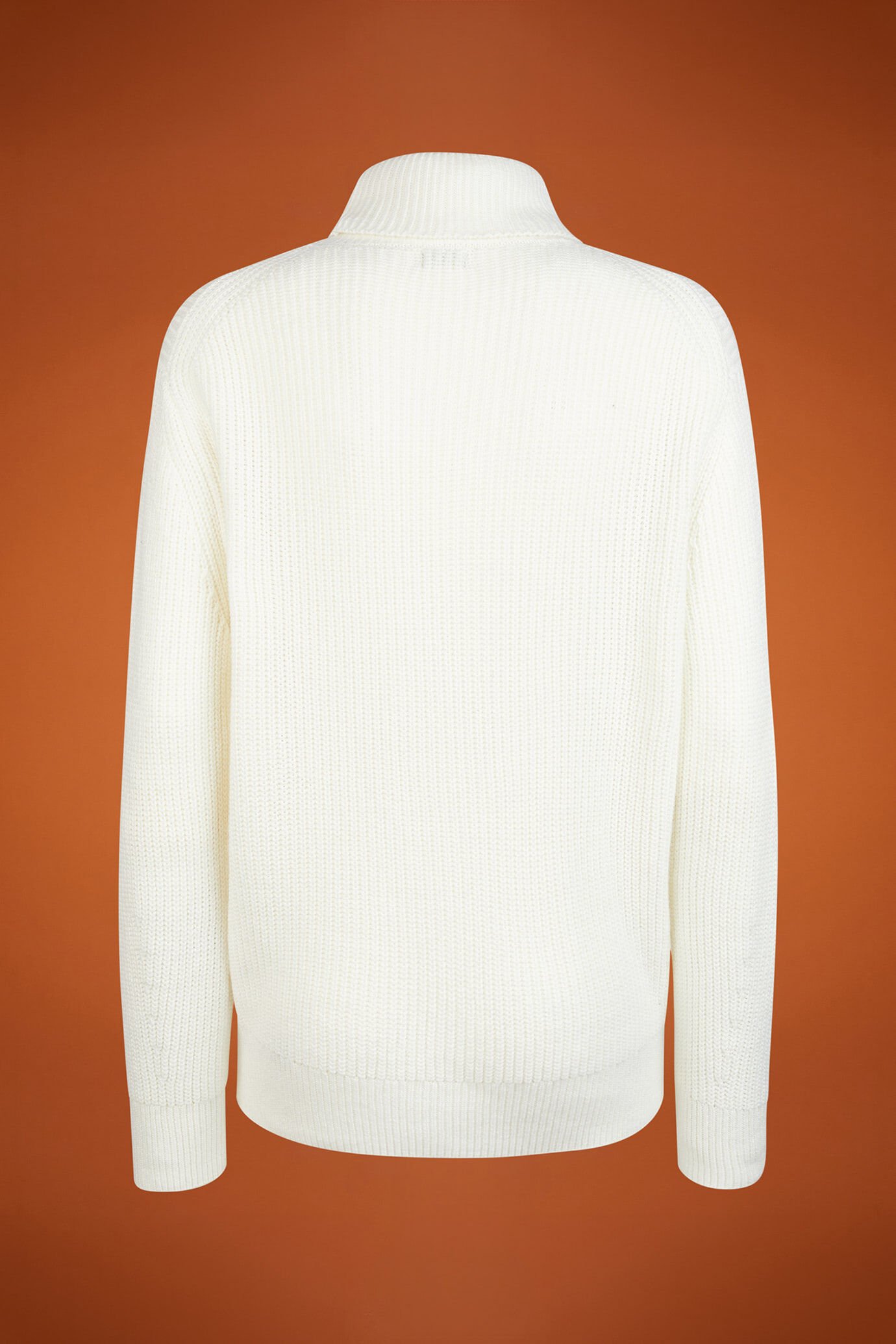 Damen-Pullover mit hohem Kragen aus englischem Rippstrick in normaler Passform image number 5
