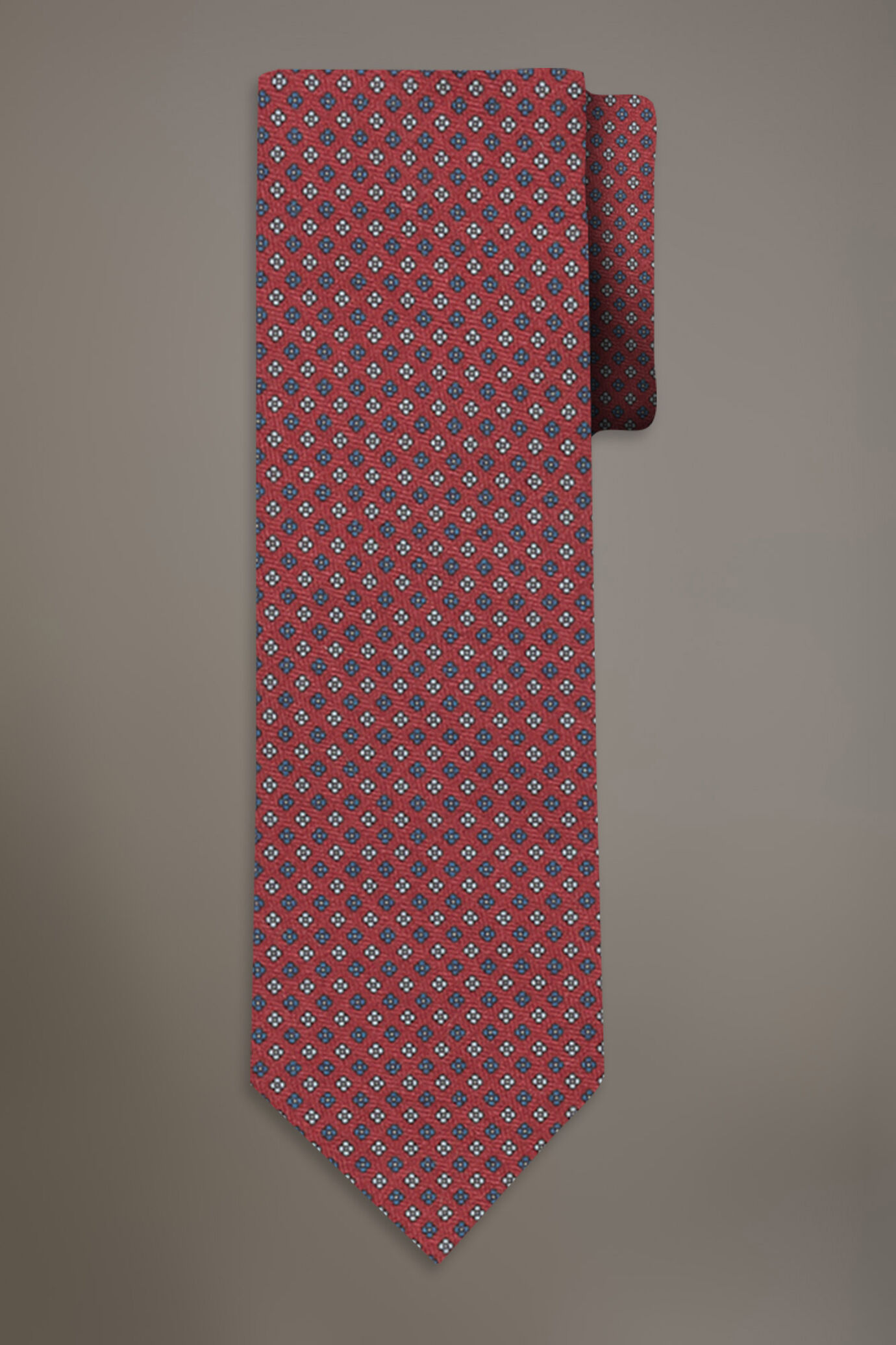 Printed fancy wool touch tie image number 0