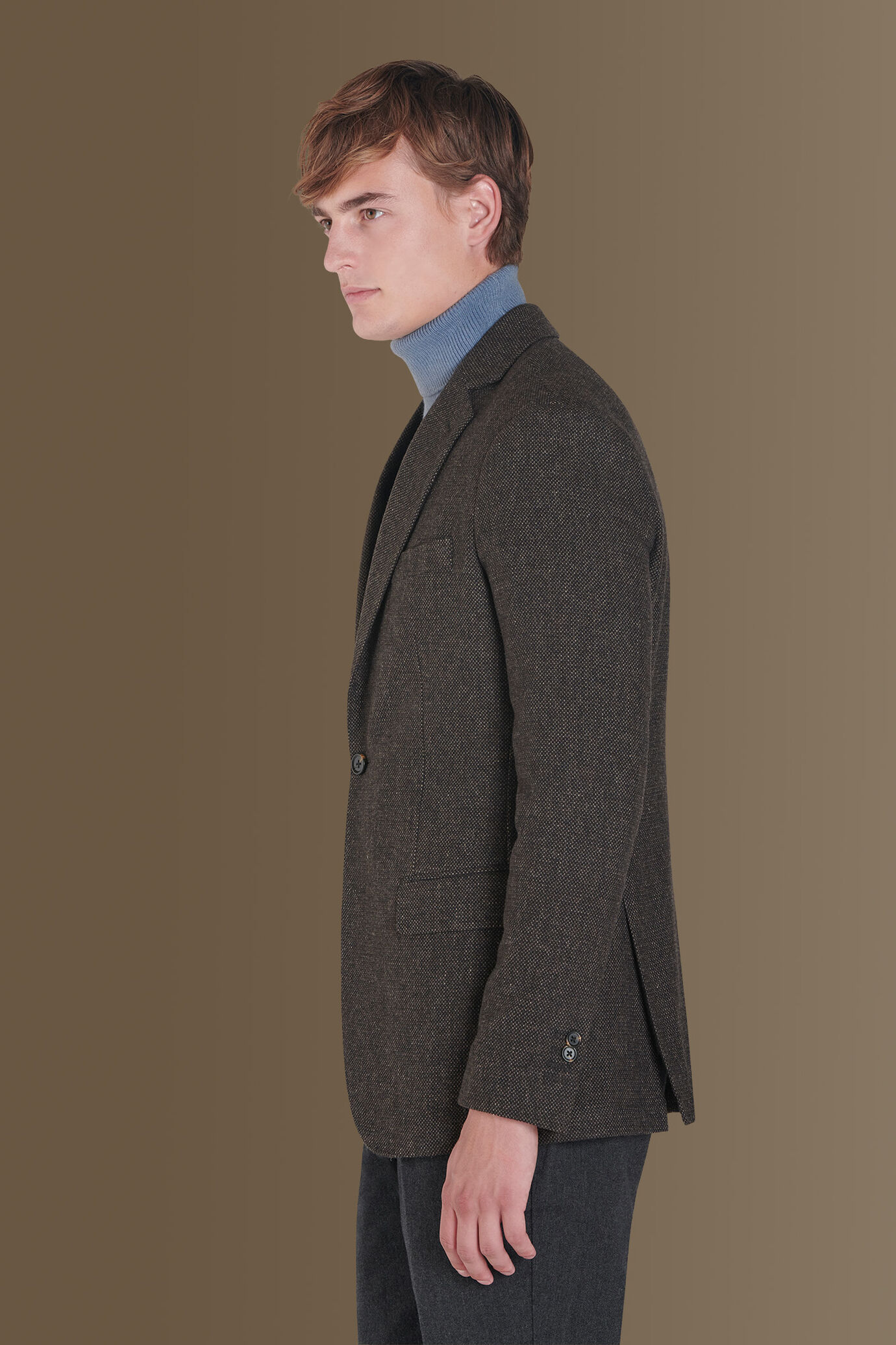 Giacca monopetto tessuto occhio di pernice image number 2