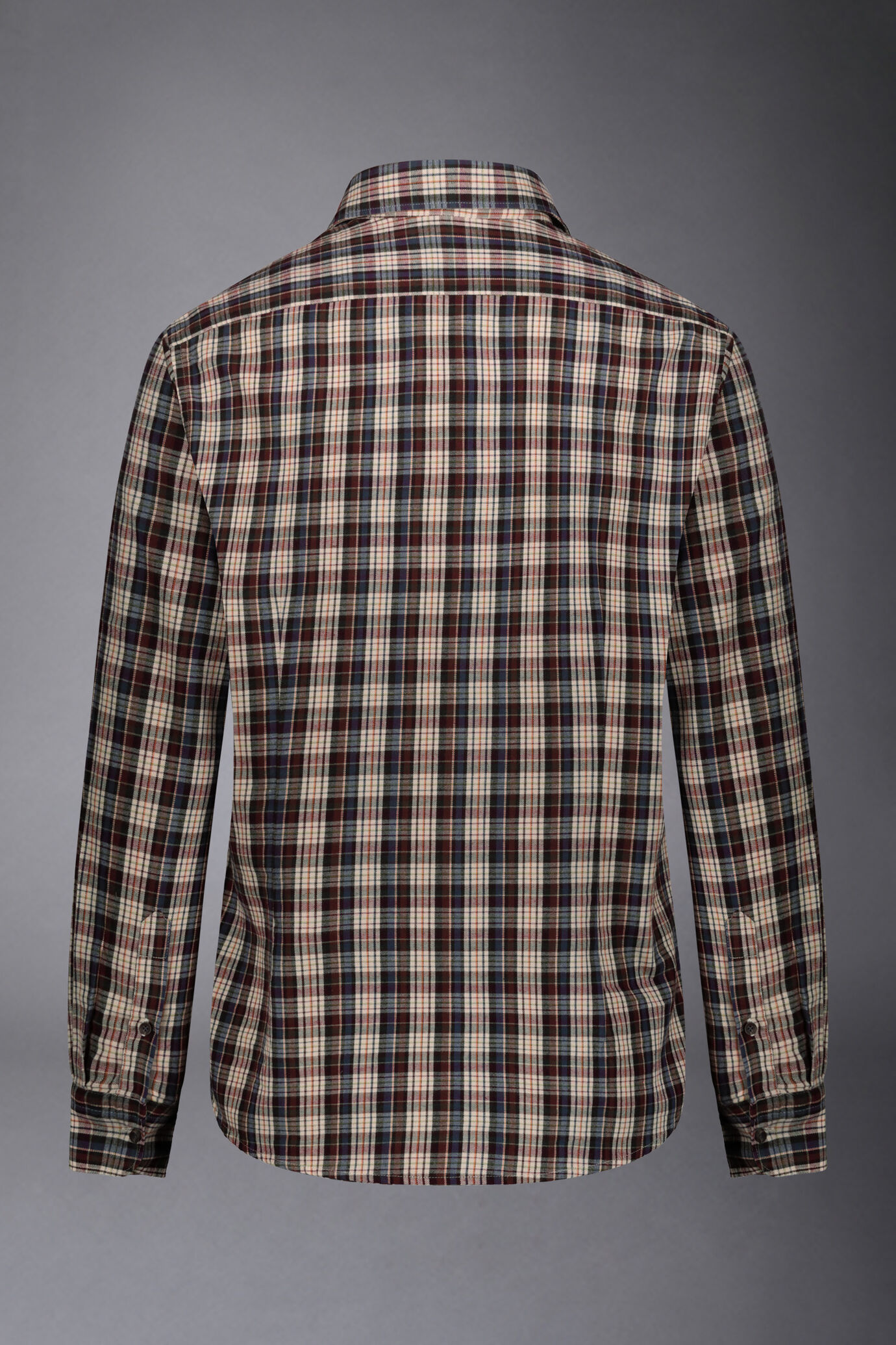 Camicia casual uomo collo francese comfort fit tessuto in flanella fantasia a quadri image number 5