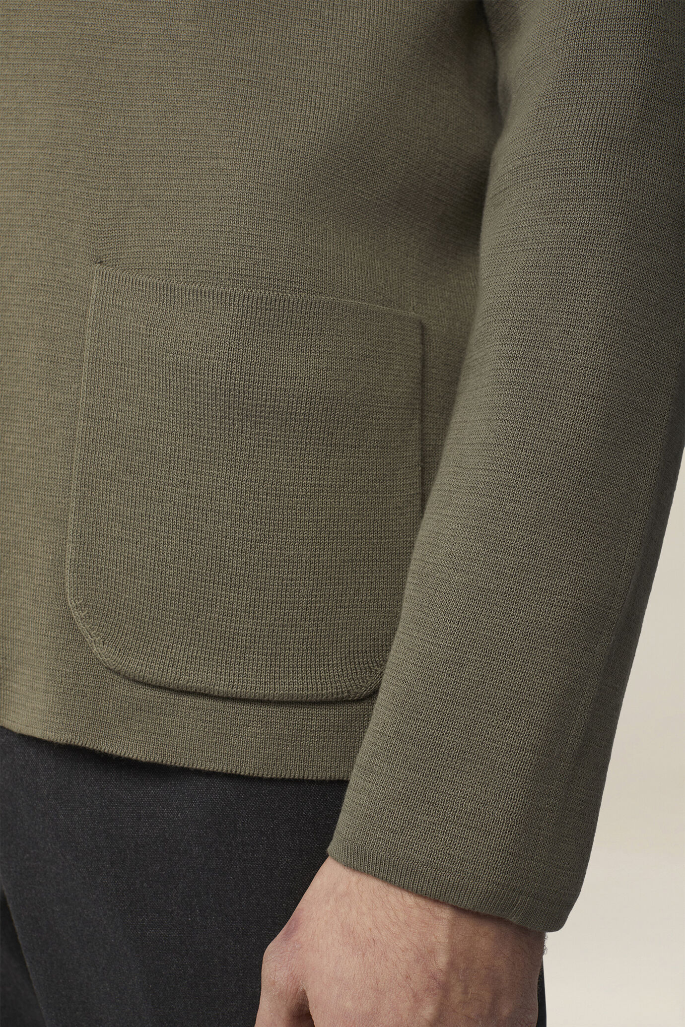 Herren-Strickjacke aus 100 % Baumwolle im Milano-Strick image number 3