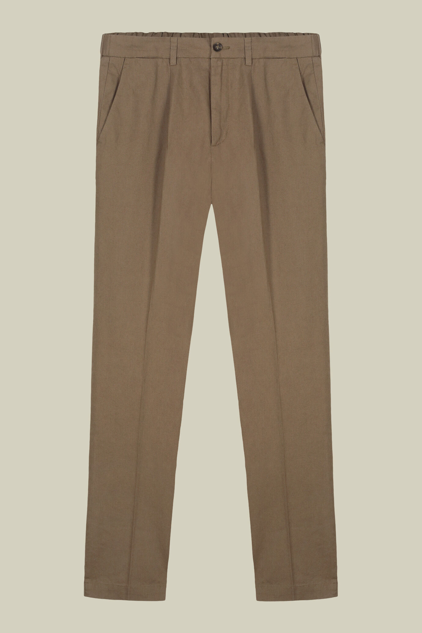Men's trousers with two small pleats and elastane in the back waistband image number 4