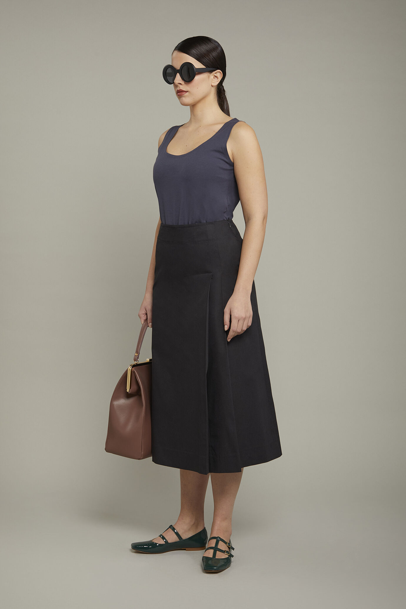 Gonna midi donna 100% cotone regular fit image number 1