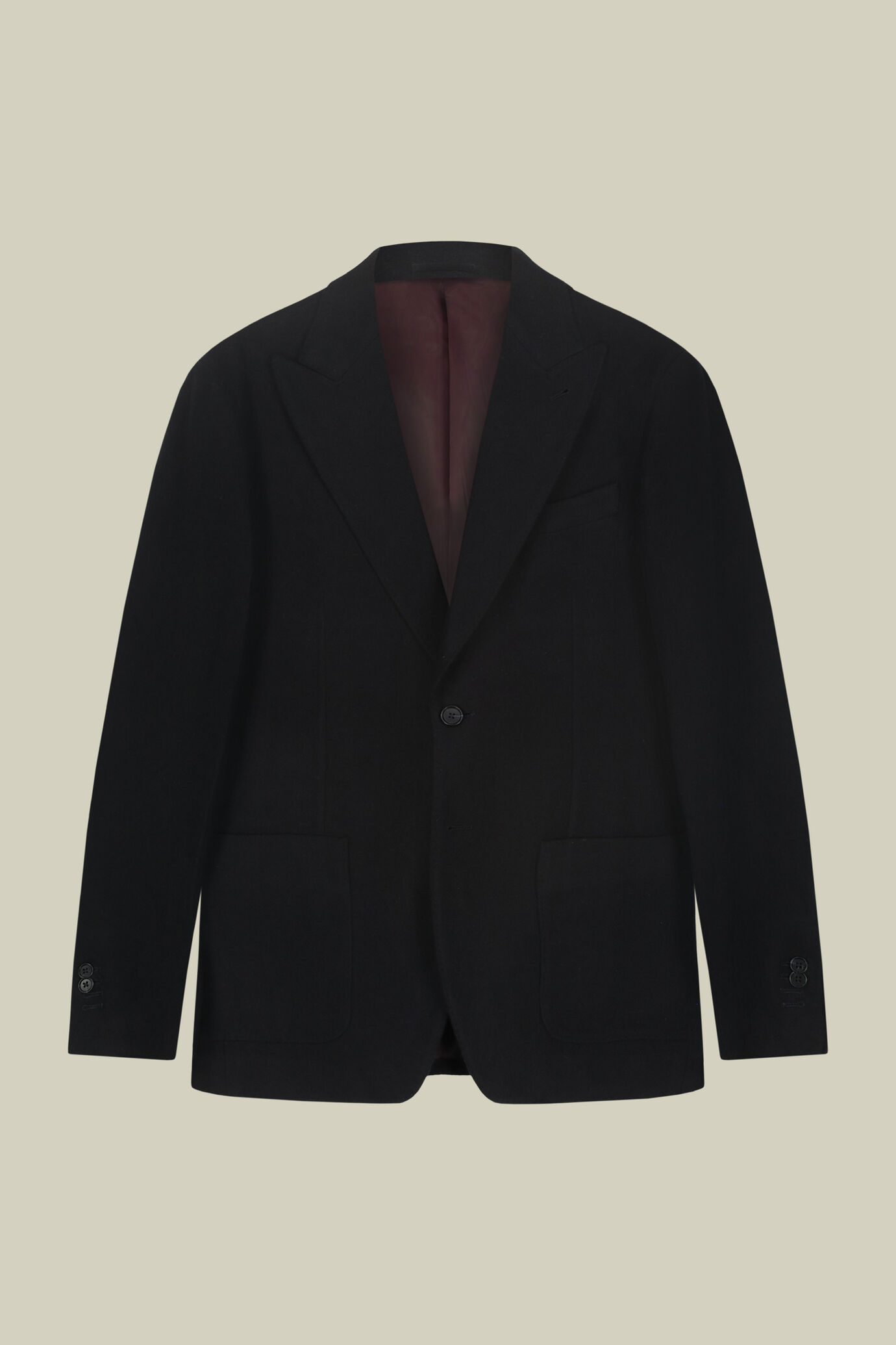 Men's single-breasted jacket in wool blend with herringbone pattern regular fit image number 4
