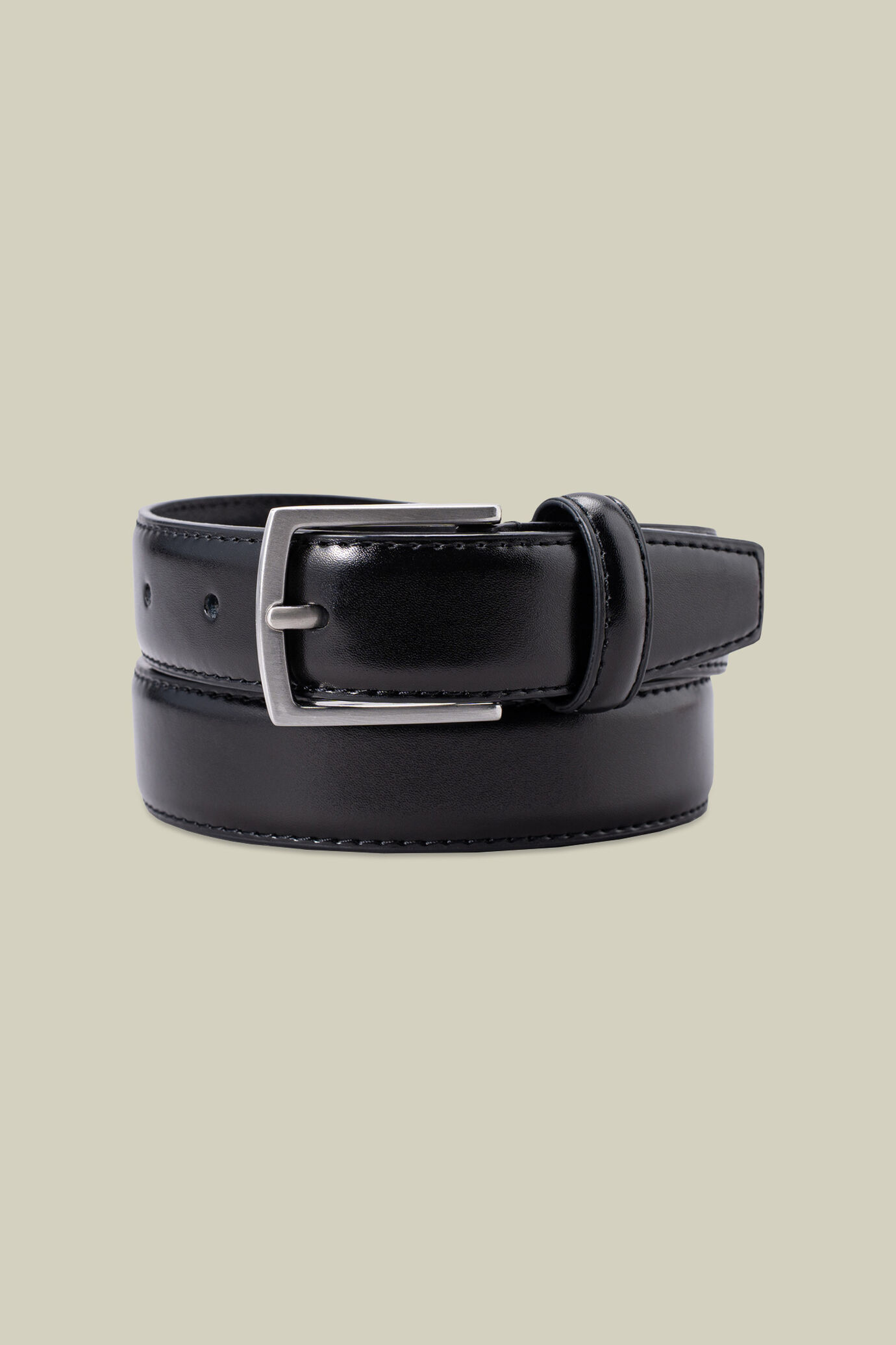 Ceinture classique pour homme 100 % cuir avec surpiq&ucirc;res image number 1