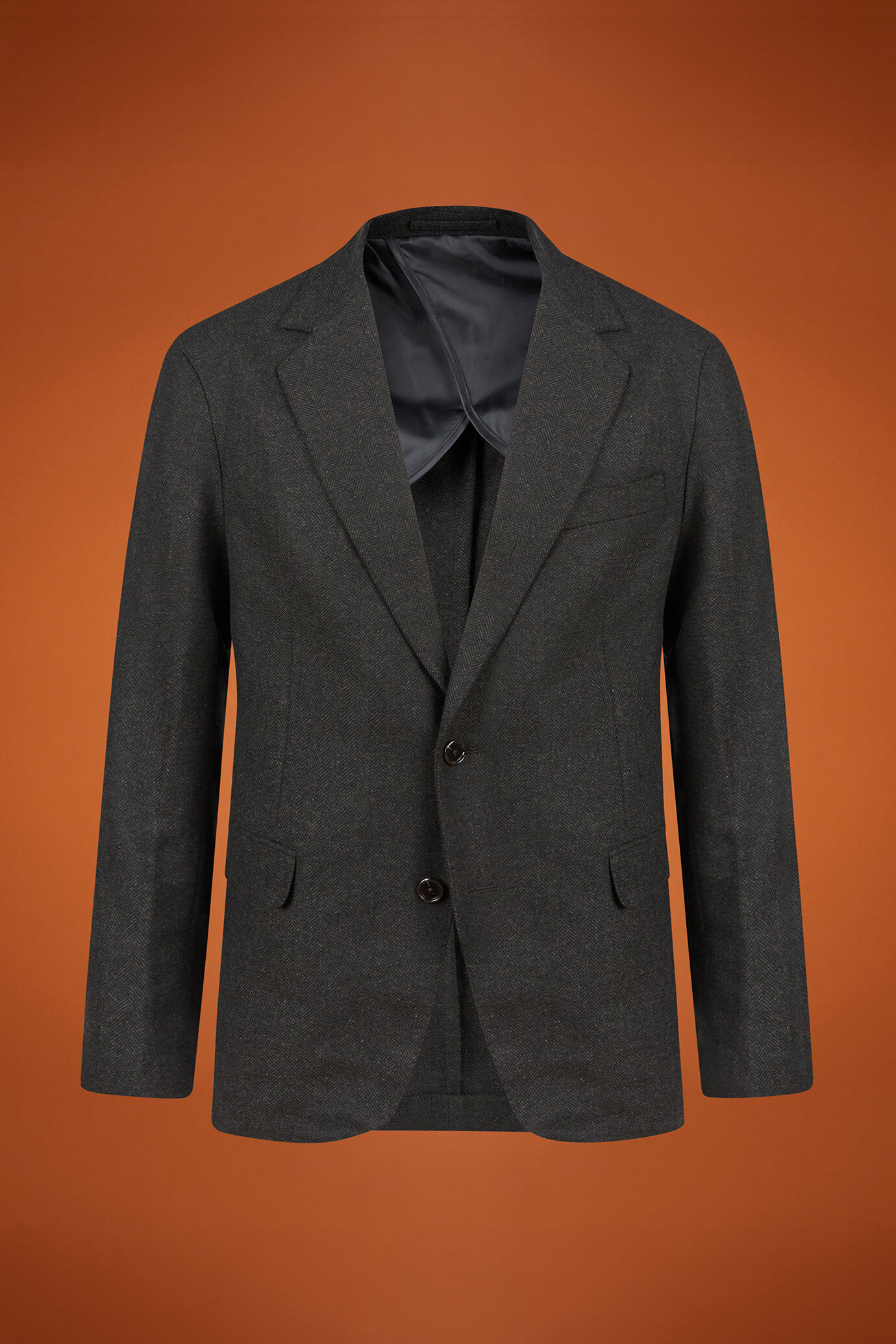 Klassisches einreihiges Herrensakko aus Wollgemisch mit Grätenmuster in normaler Passform image number 4
