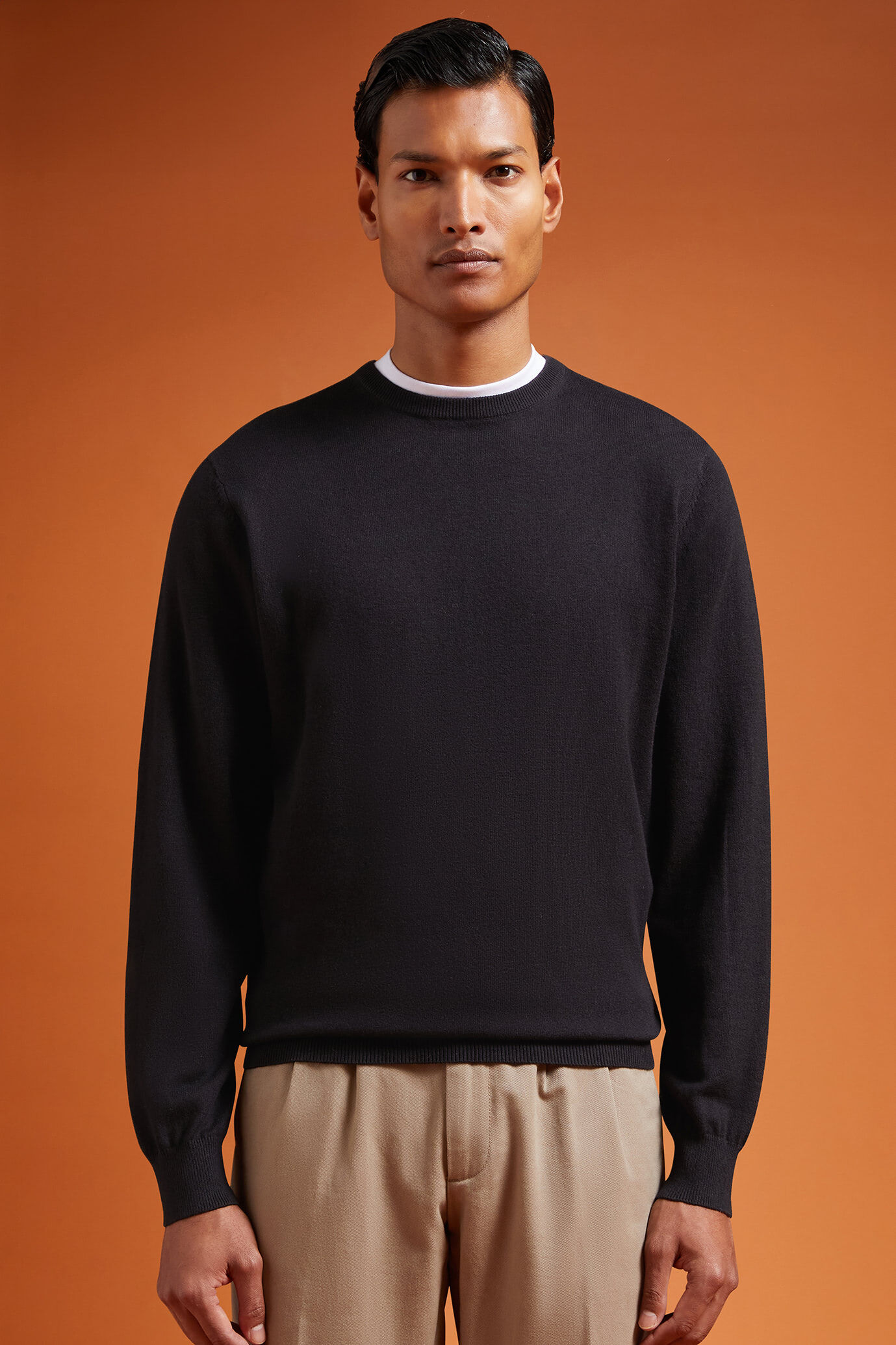 Pullover girocollo in viscosa sostenibile Ecovero | | Maglieria Uomo