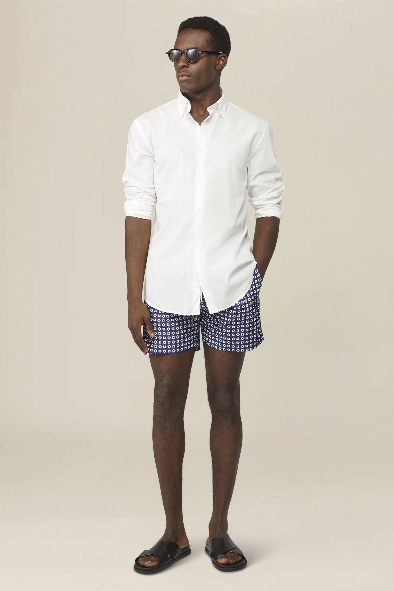 Men's geometric pattern swimwear