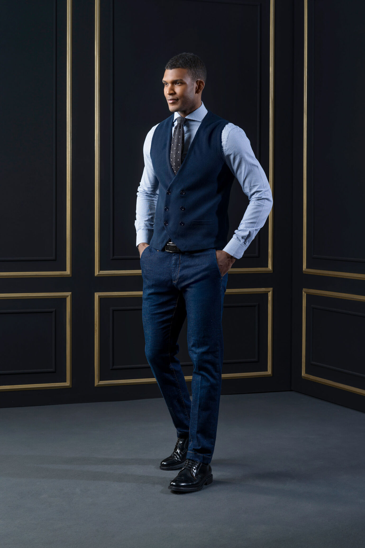 Chinos in denim image number 0